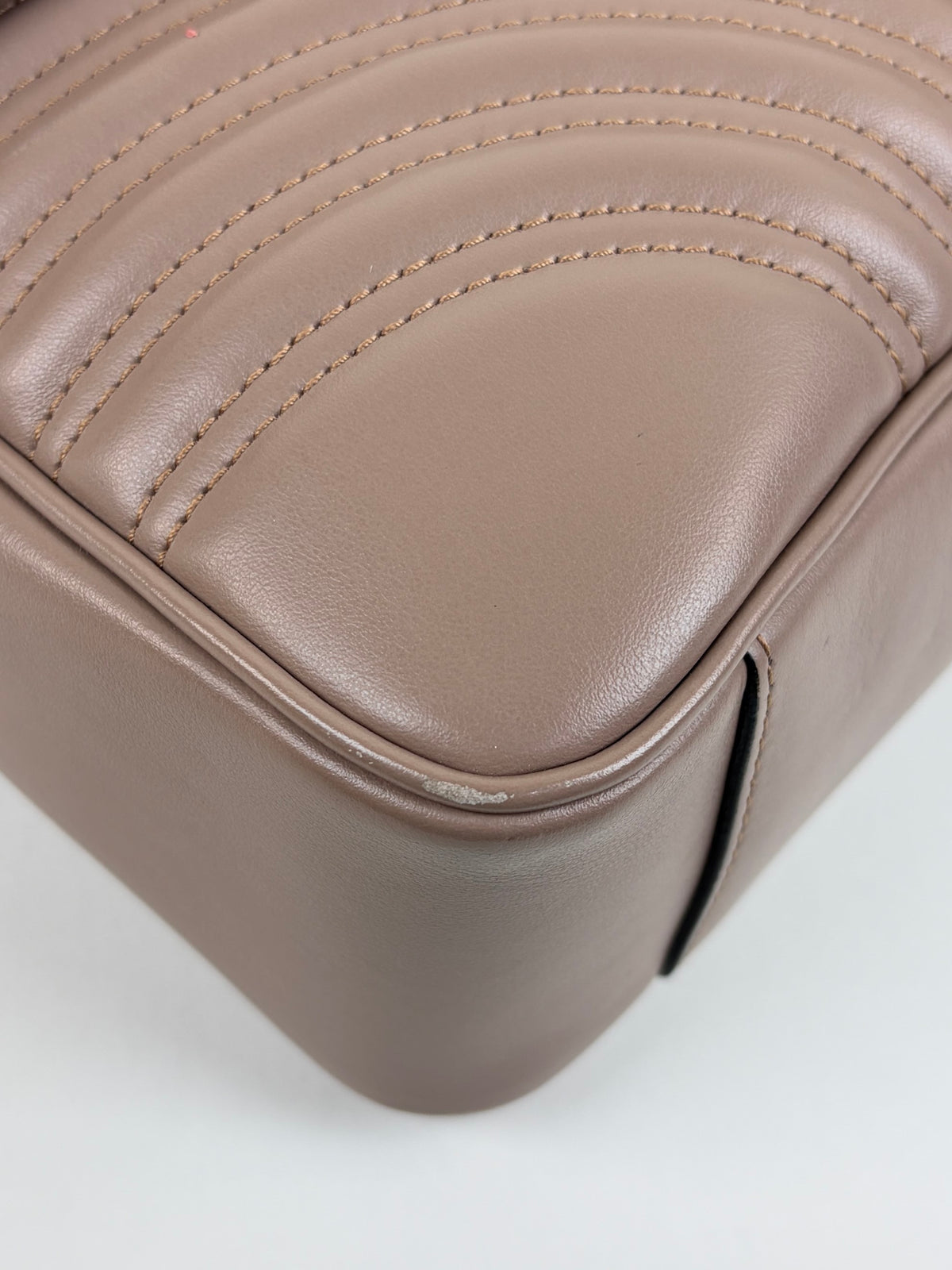 Gucci nude calfskin gg Marmont large shoulder bag