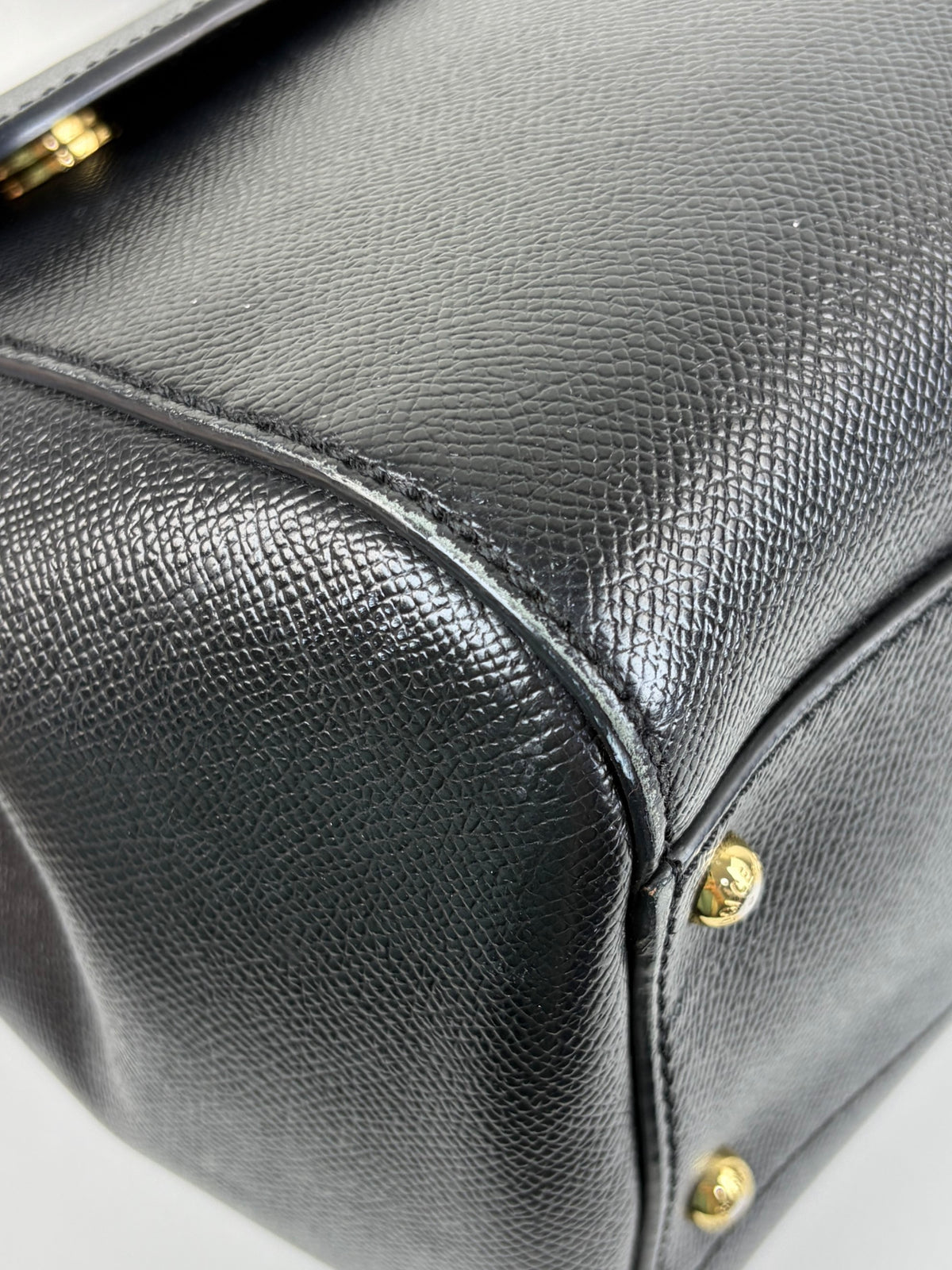 DOLCE &GABBANA black dauphine calfskin maxi Sicily