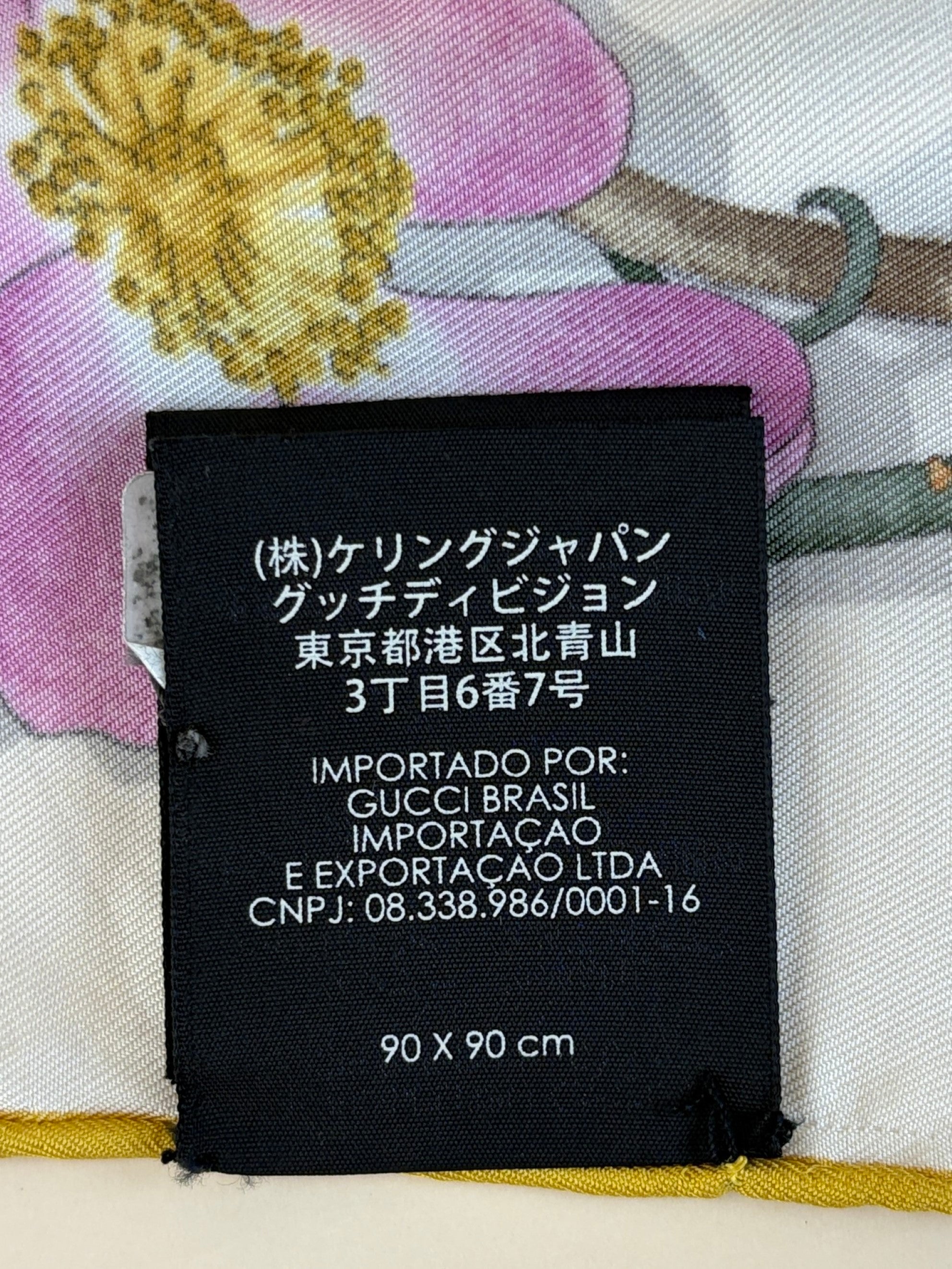 Gucci Multicolor Flower Webby Silk Scarf