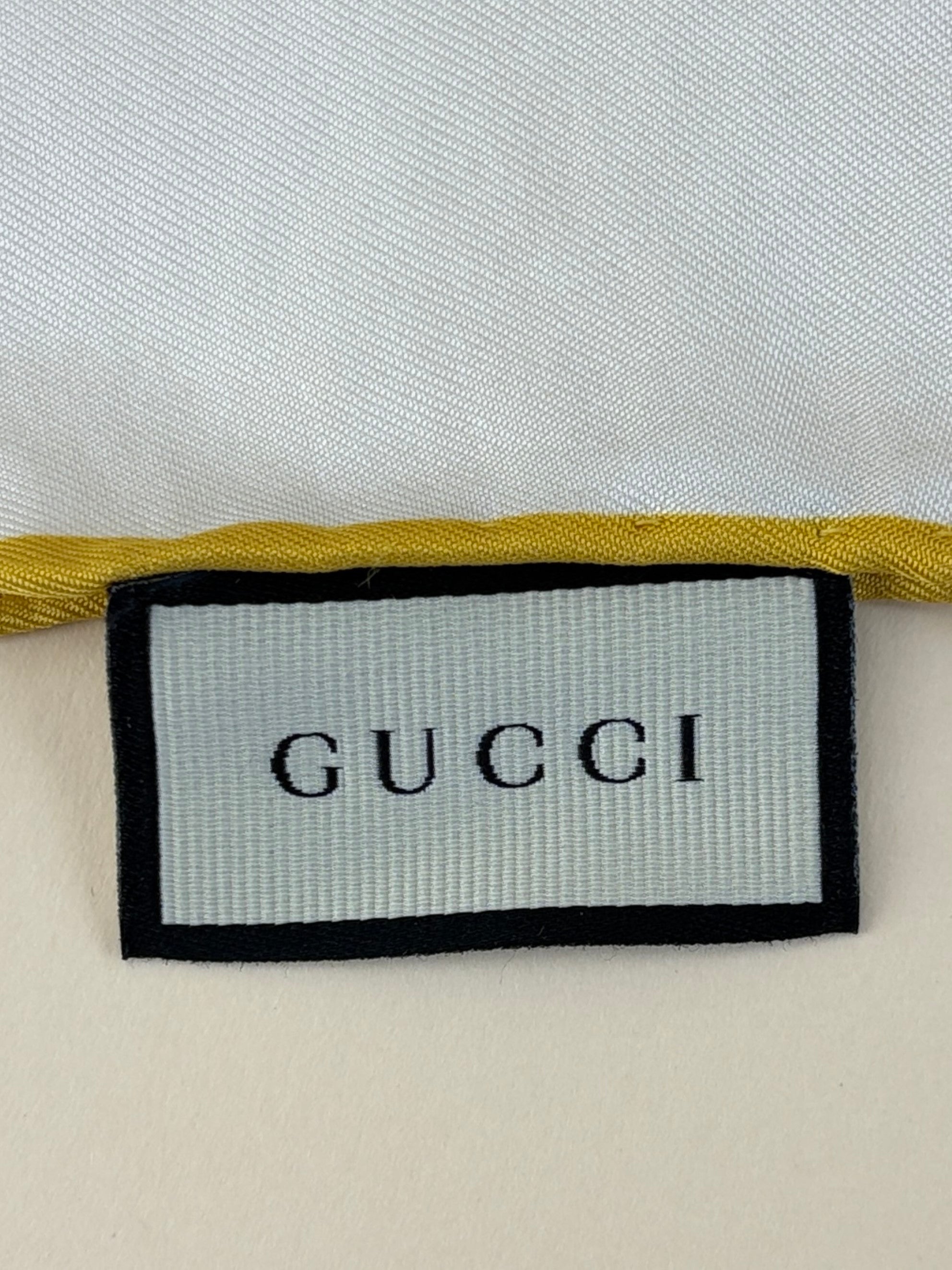 Gucci Multicolor Flower Webby Silk Scarf