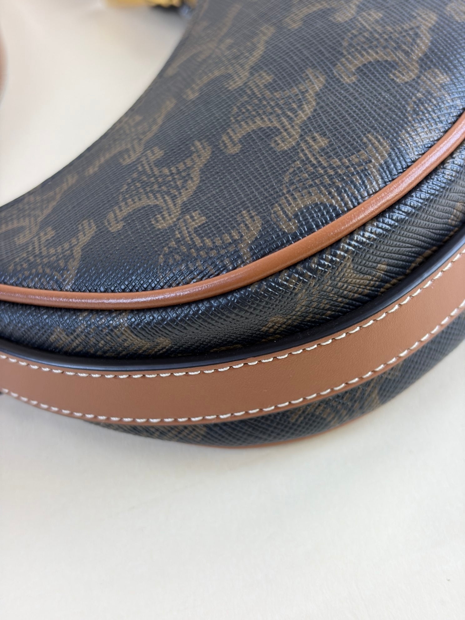 Celine Brown Triomphe Mini Ava Shoulder Bag