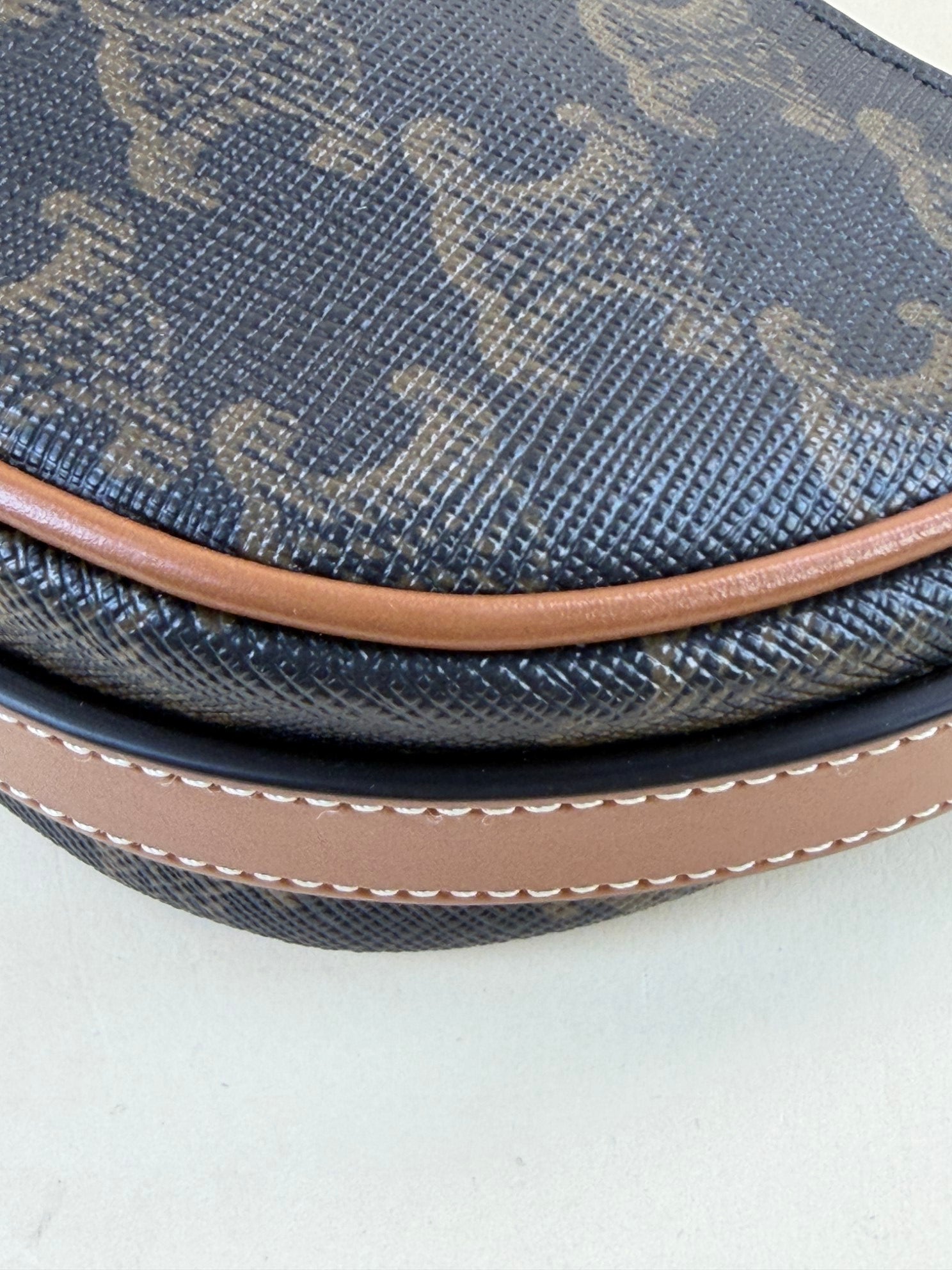 Celine Brown Triomphe Mini Ava Shoulder Bag