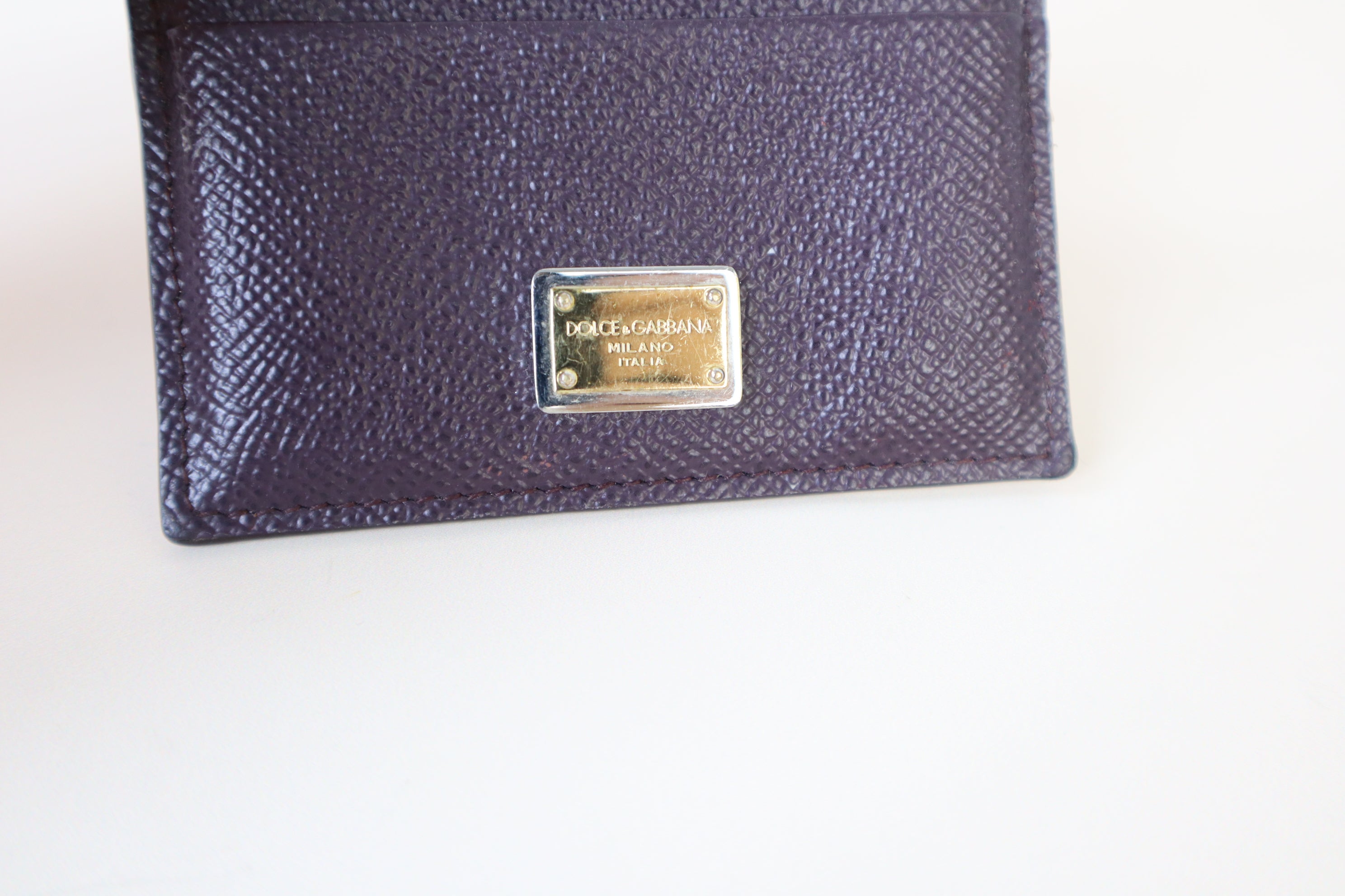 Dolce & Gabbana Burgundy Card Holder
