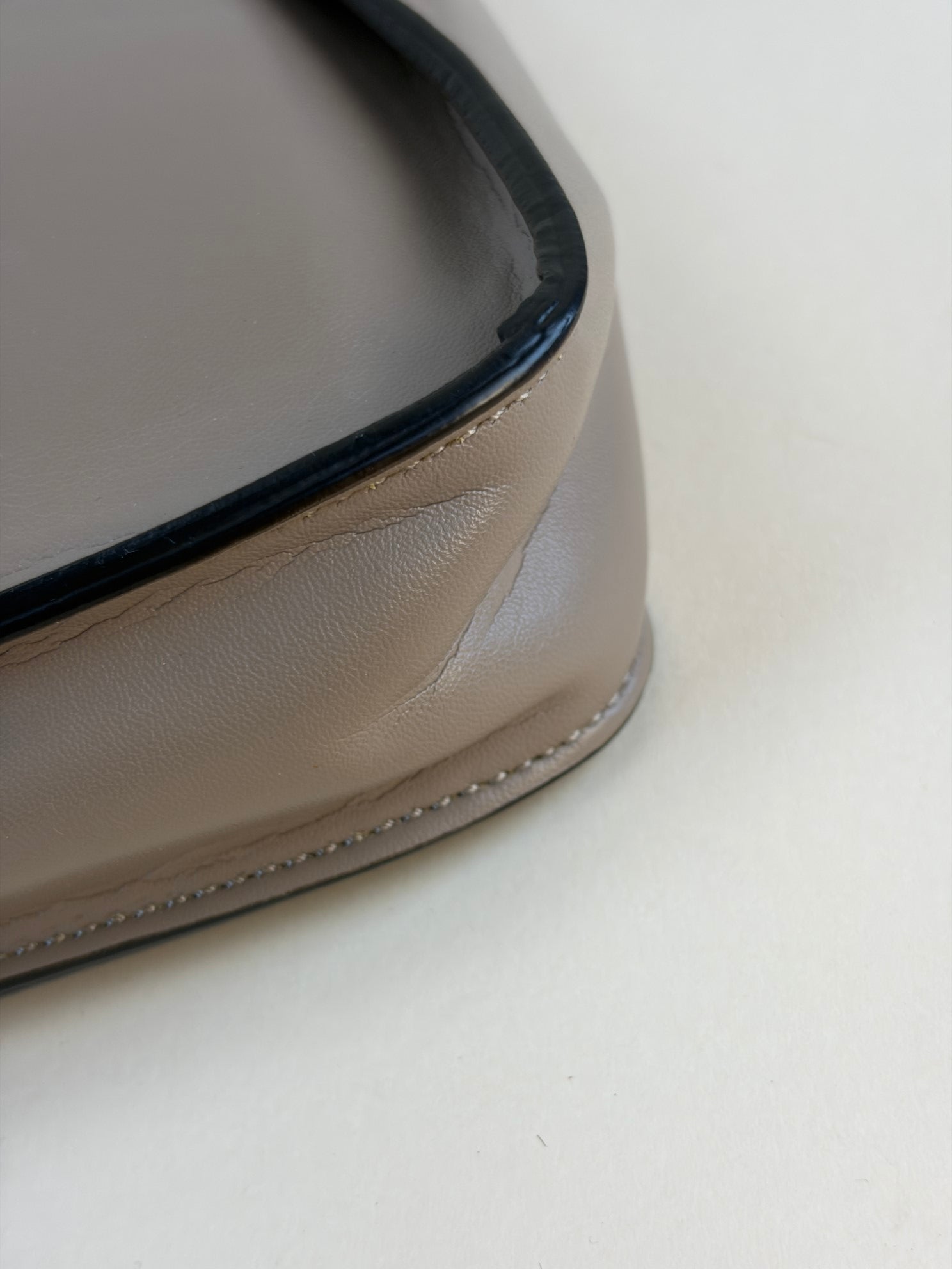 Stella Mccartney Beige Tiny Logo Square Crossbody Bag