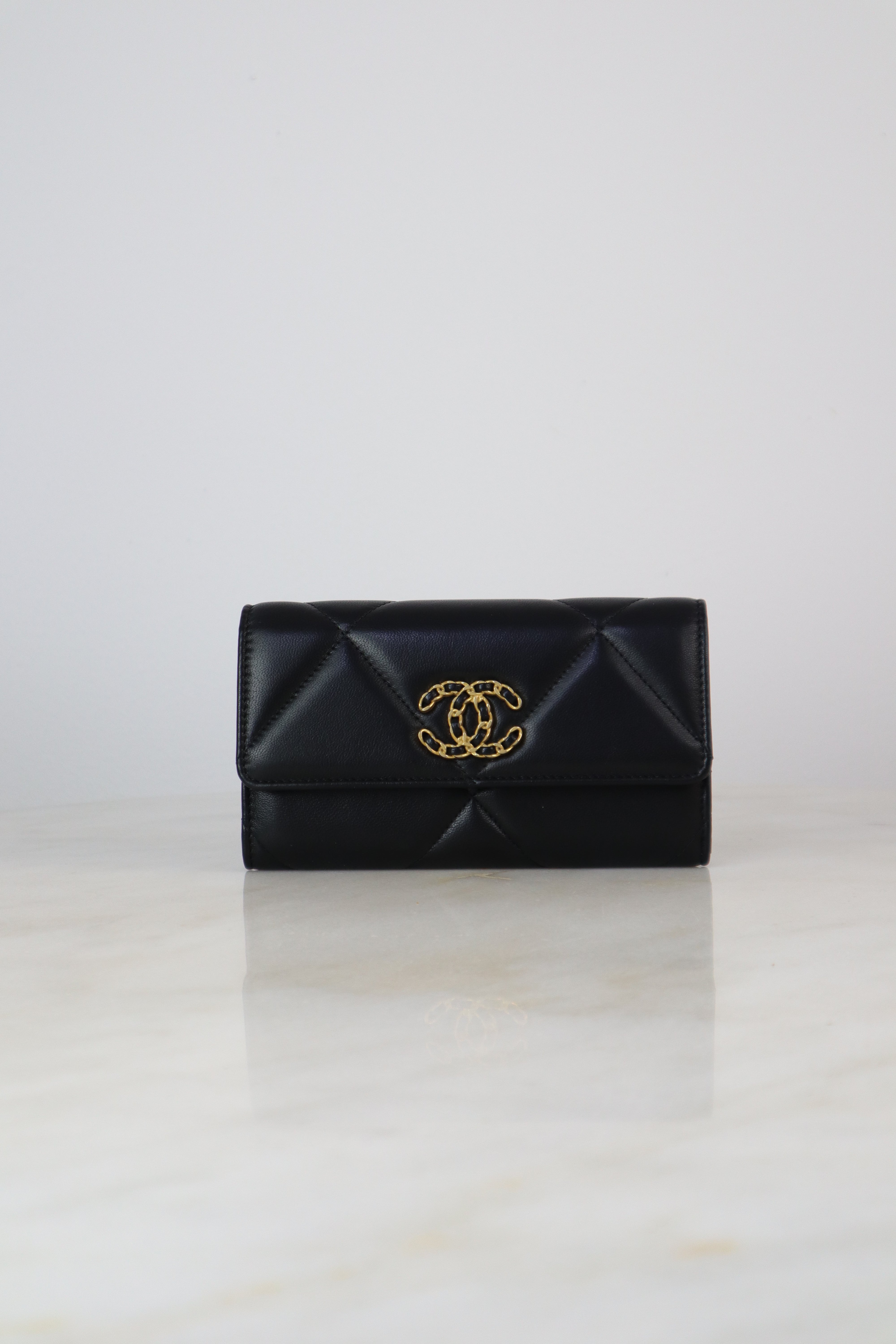 Chanel Black 19 Flap Wallet-wallet-Chanel-The Closet Egypt
