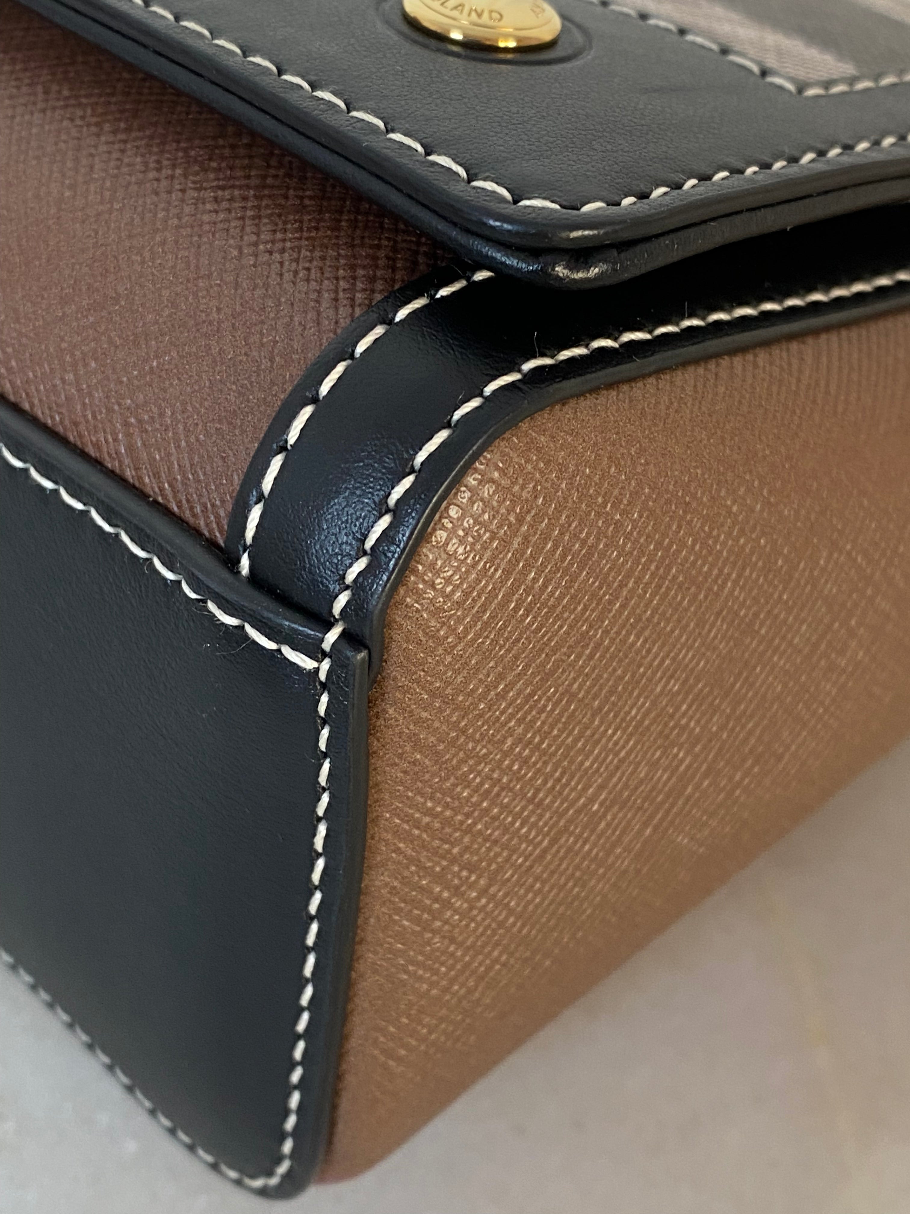 Burberry Dark Birch Brown Top Handle Note Bag-handbag-Burberry-The Closet Egypt