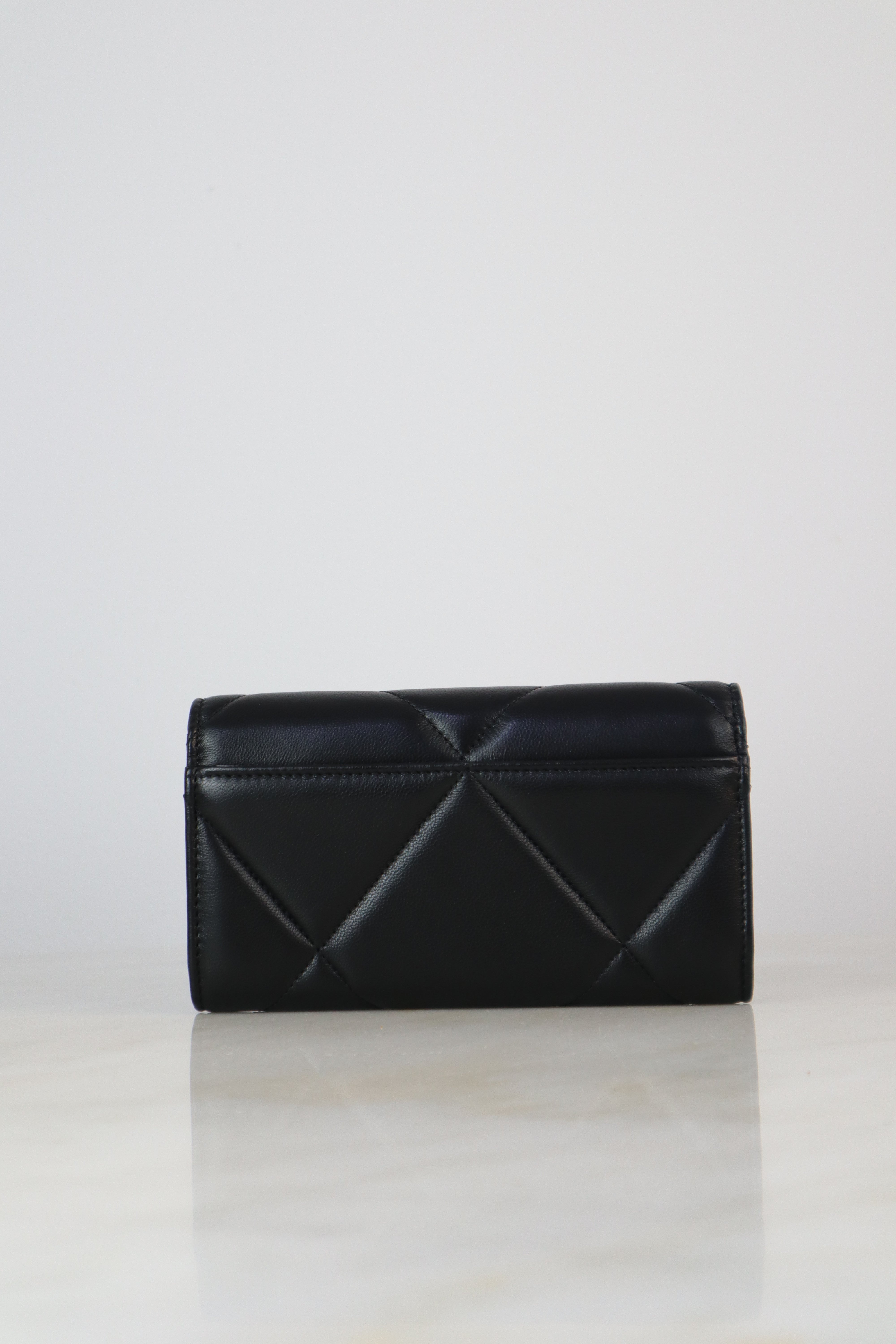 Chanel Black 19 Flap Wallet