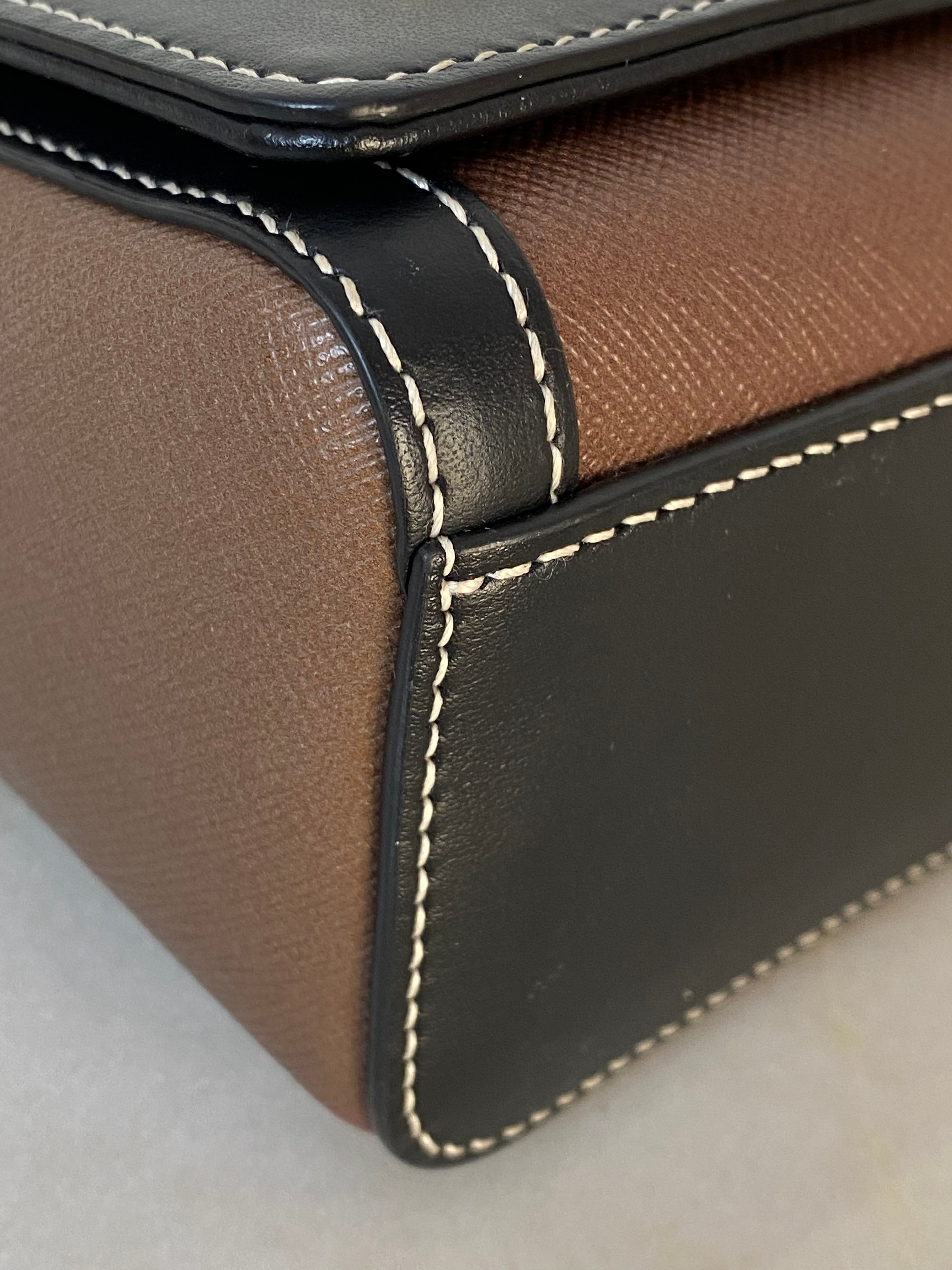 Burberry Dark Birch Brown Top Handle Note Bag-handbag-Burberry-The Closet Egypt