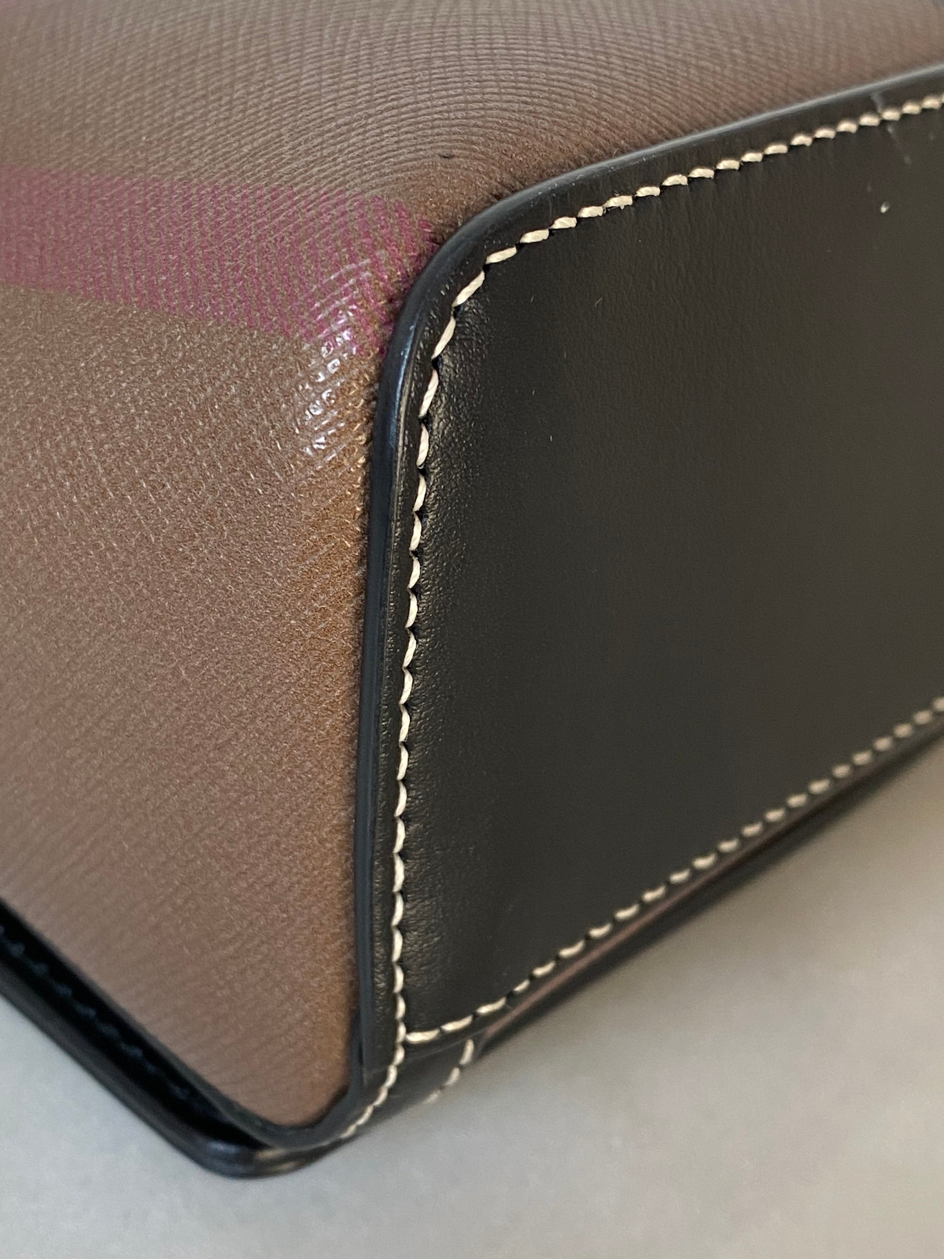 Burberry Dark Birch Brown Top Handle Note Bag-handbag-Burberry-The Closet Egypt