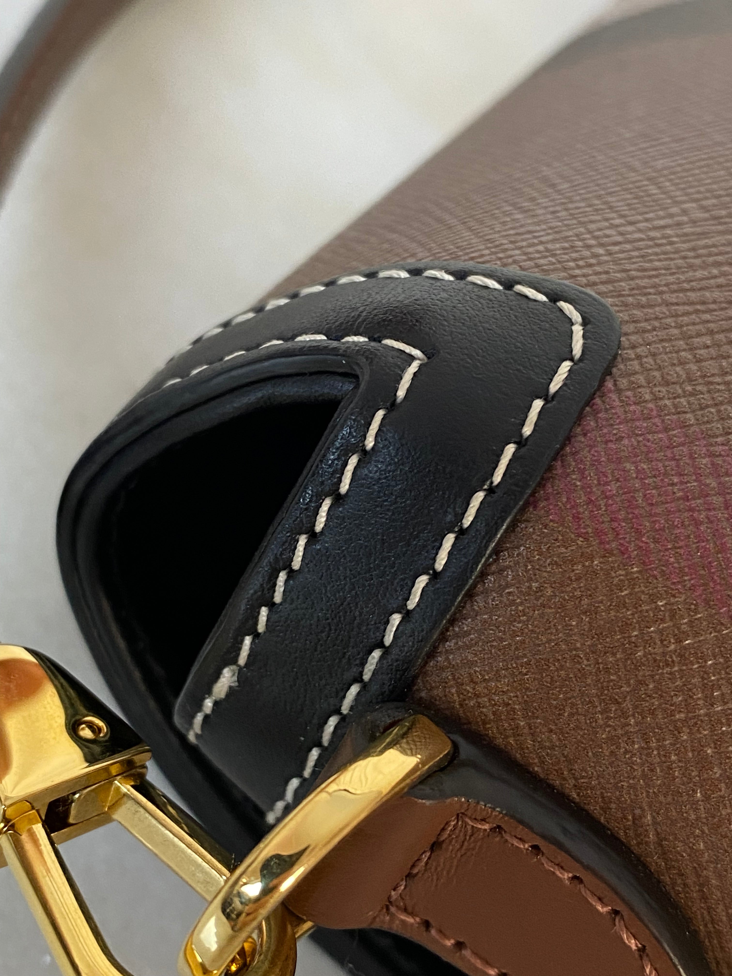 Burberry Dark Birch Brown Top Handle Note Bag-handbag-Burberry-The Closet Egypt
