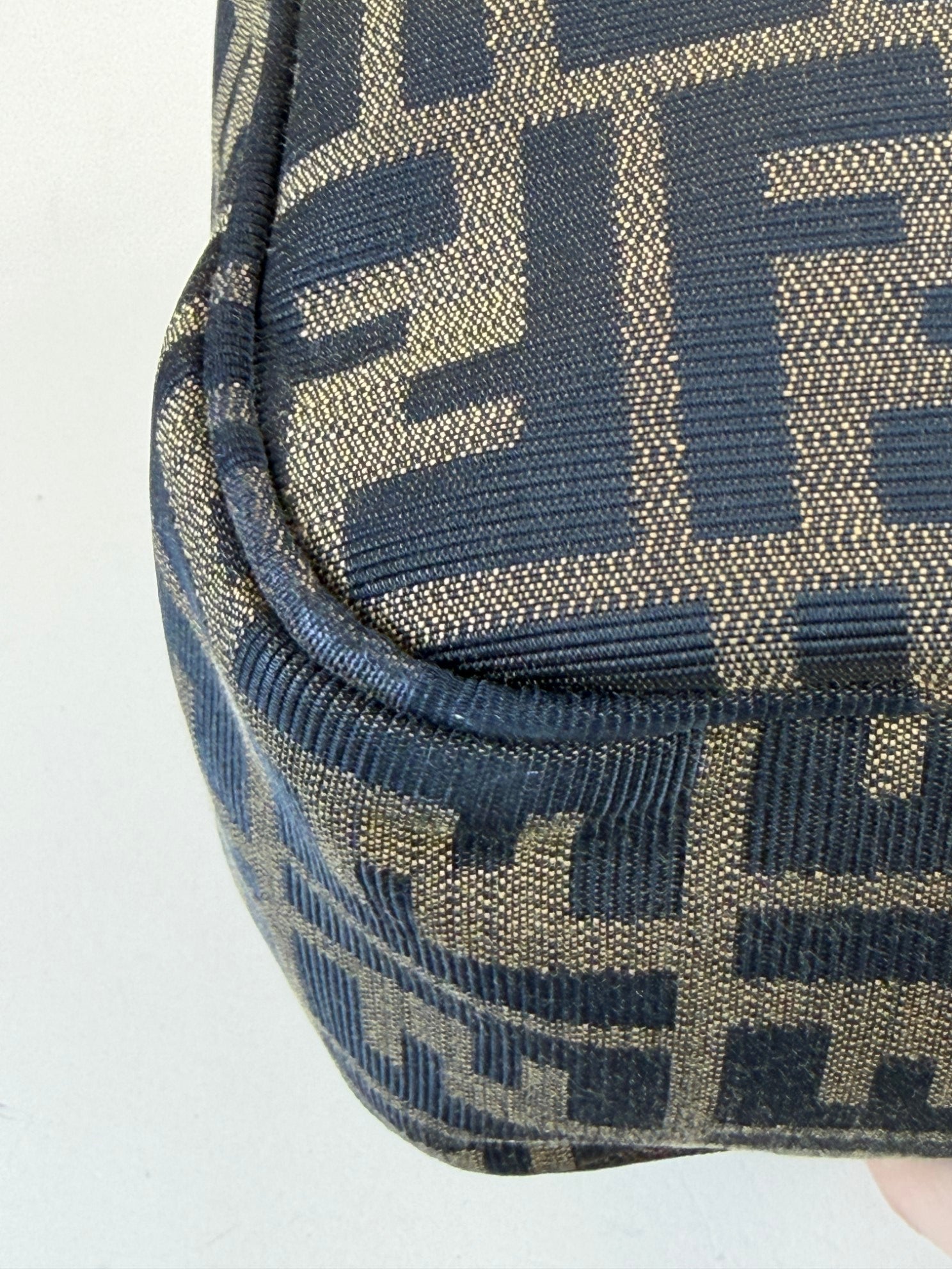 Fendi Tobacco Zucca Vitello Artic Messenger Large Flap Crossbody Bag