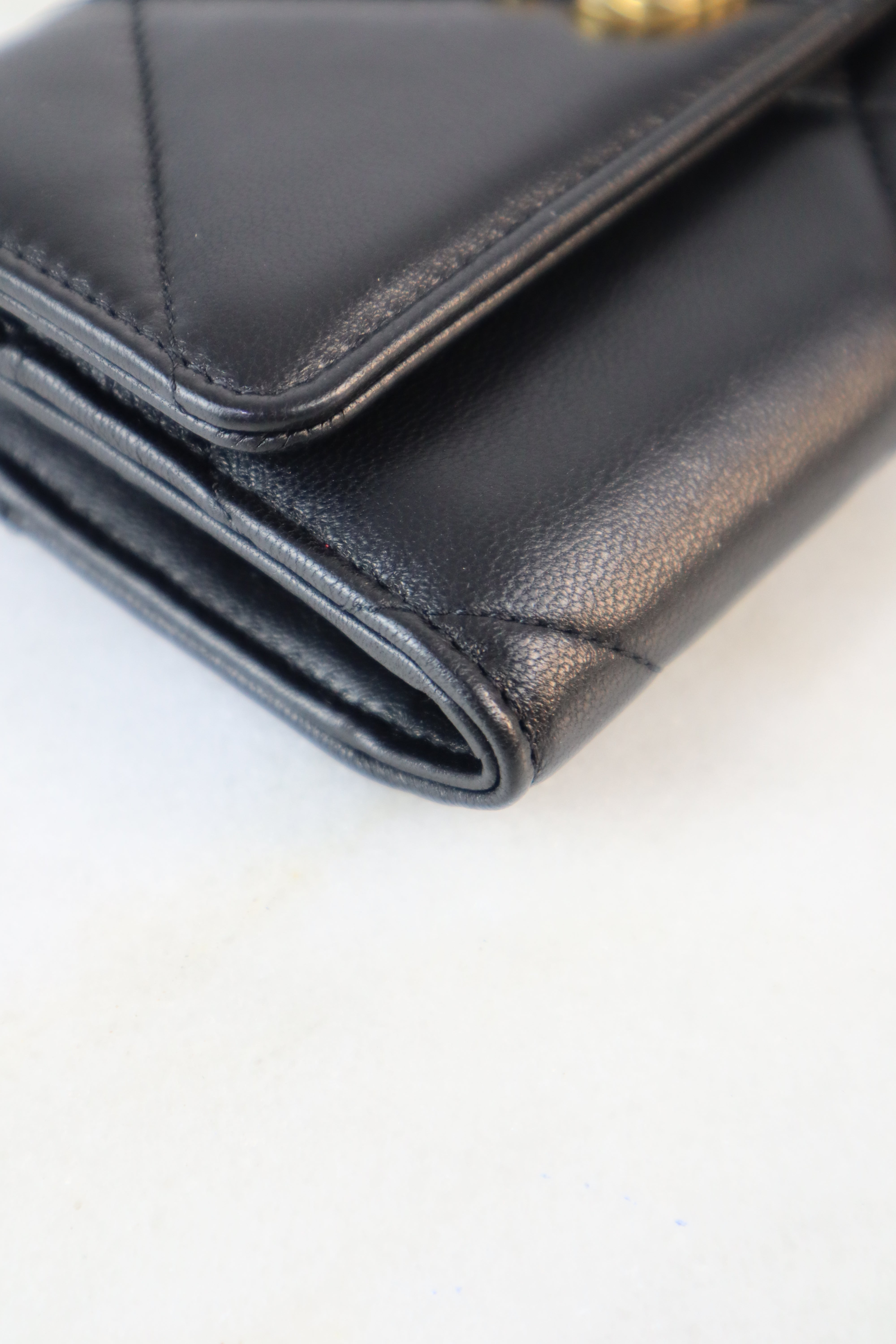 Chanel Black 19 Flap Wallet-wallet-Chanel-The Closet Egypt