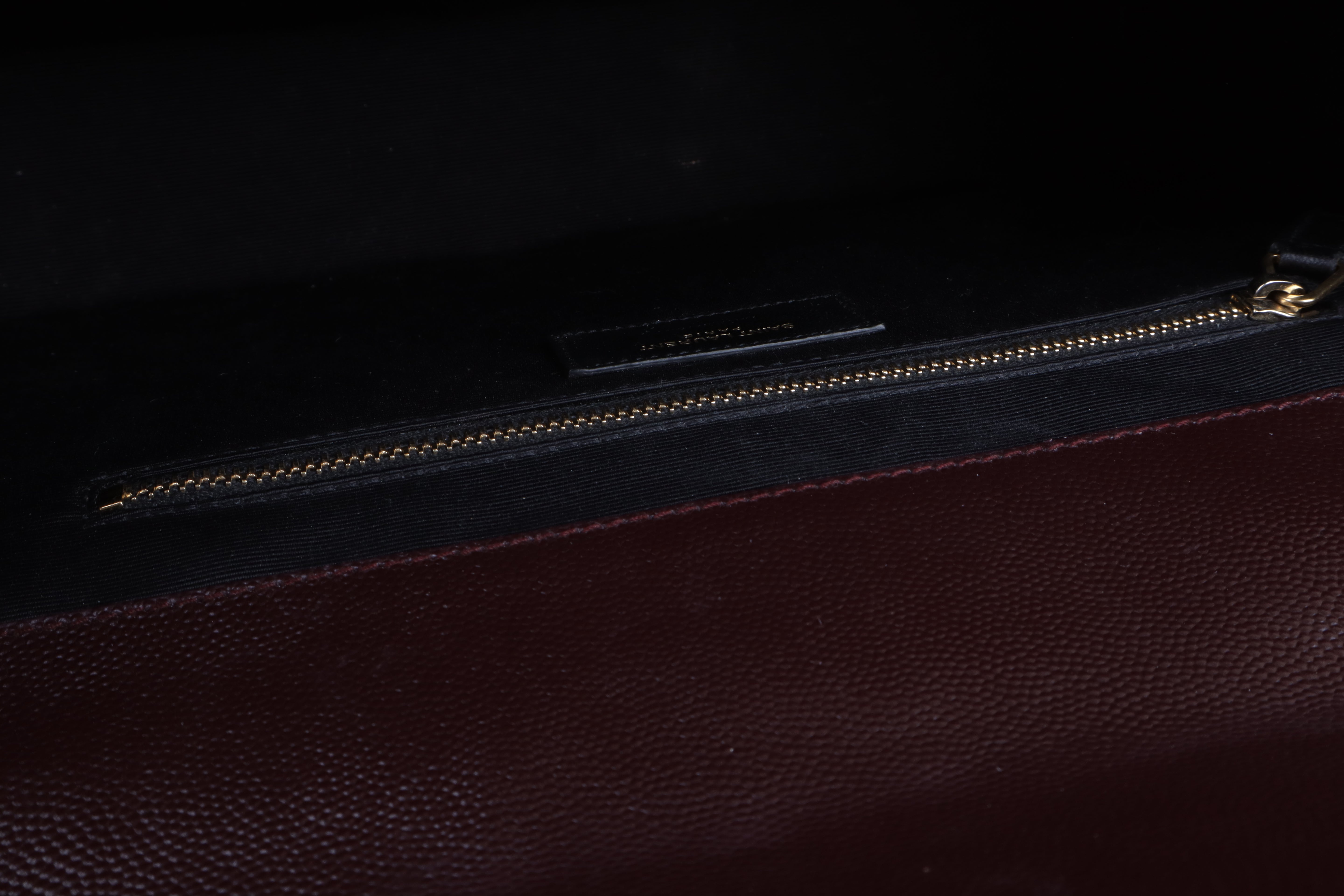 YSL burgundy Envelope Large Bag