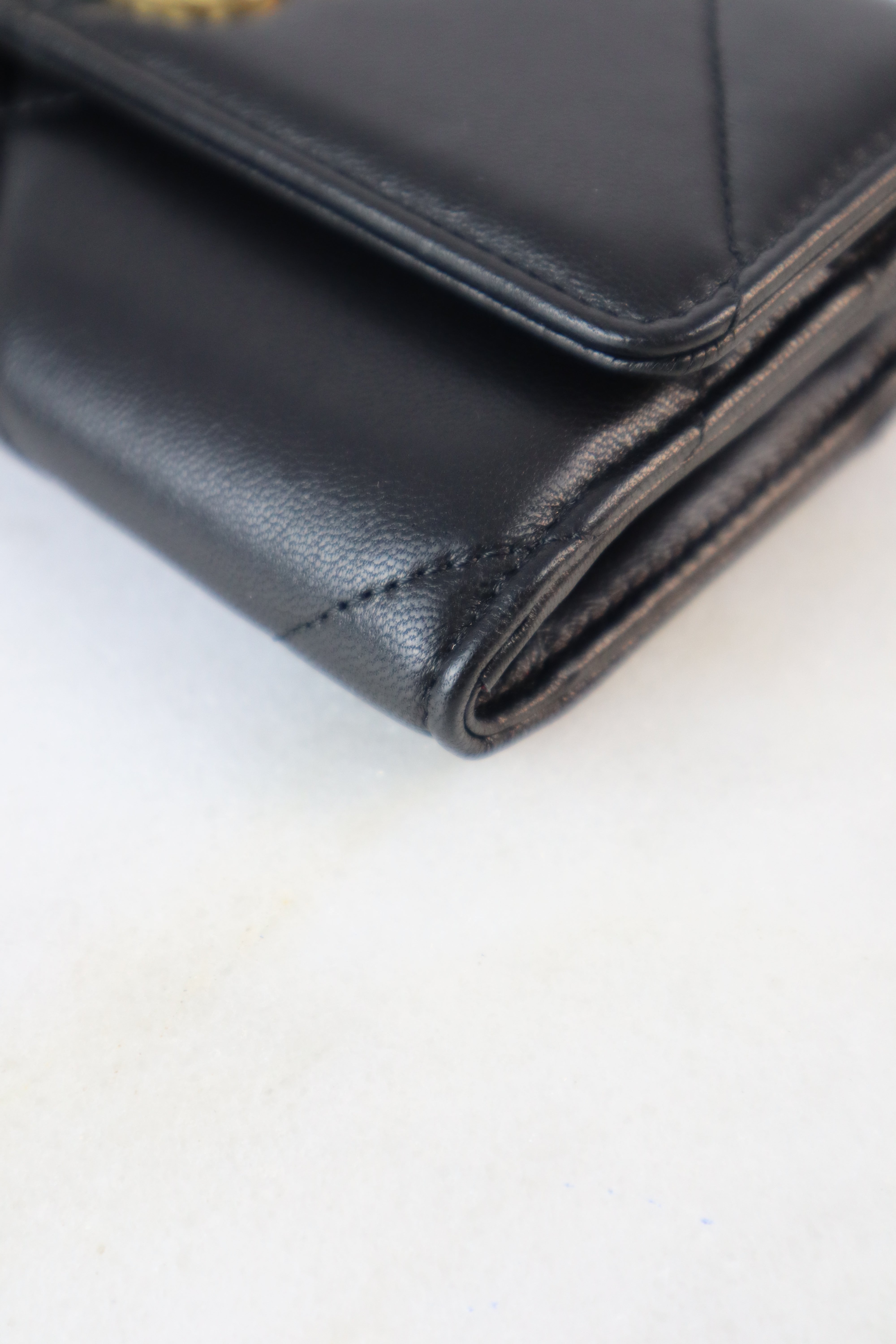 Chanel Black 19 Flap Wallet-wallet-Chanel-The Closet Egypt