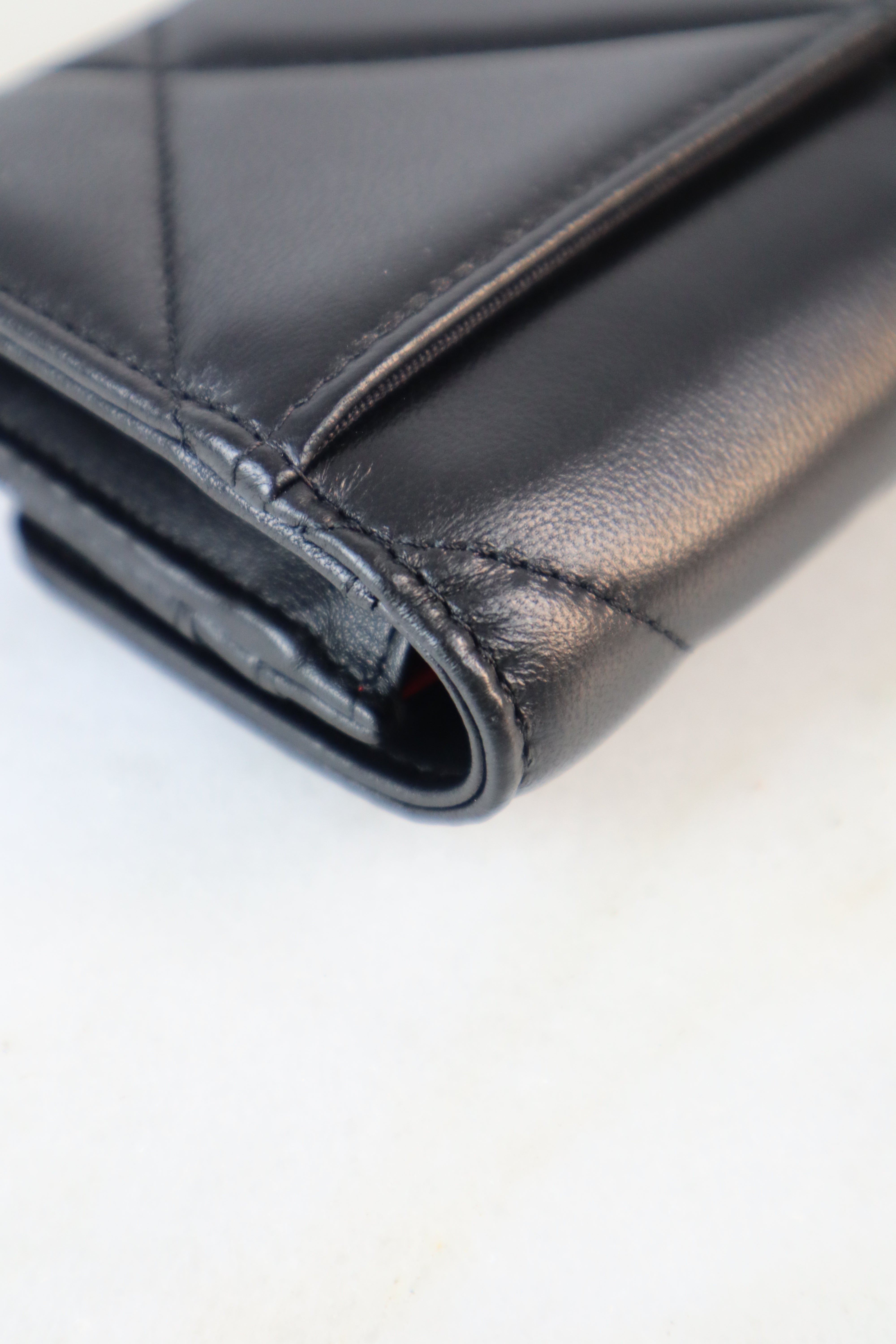 Chanel Black 19 Flap Wallet