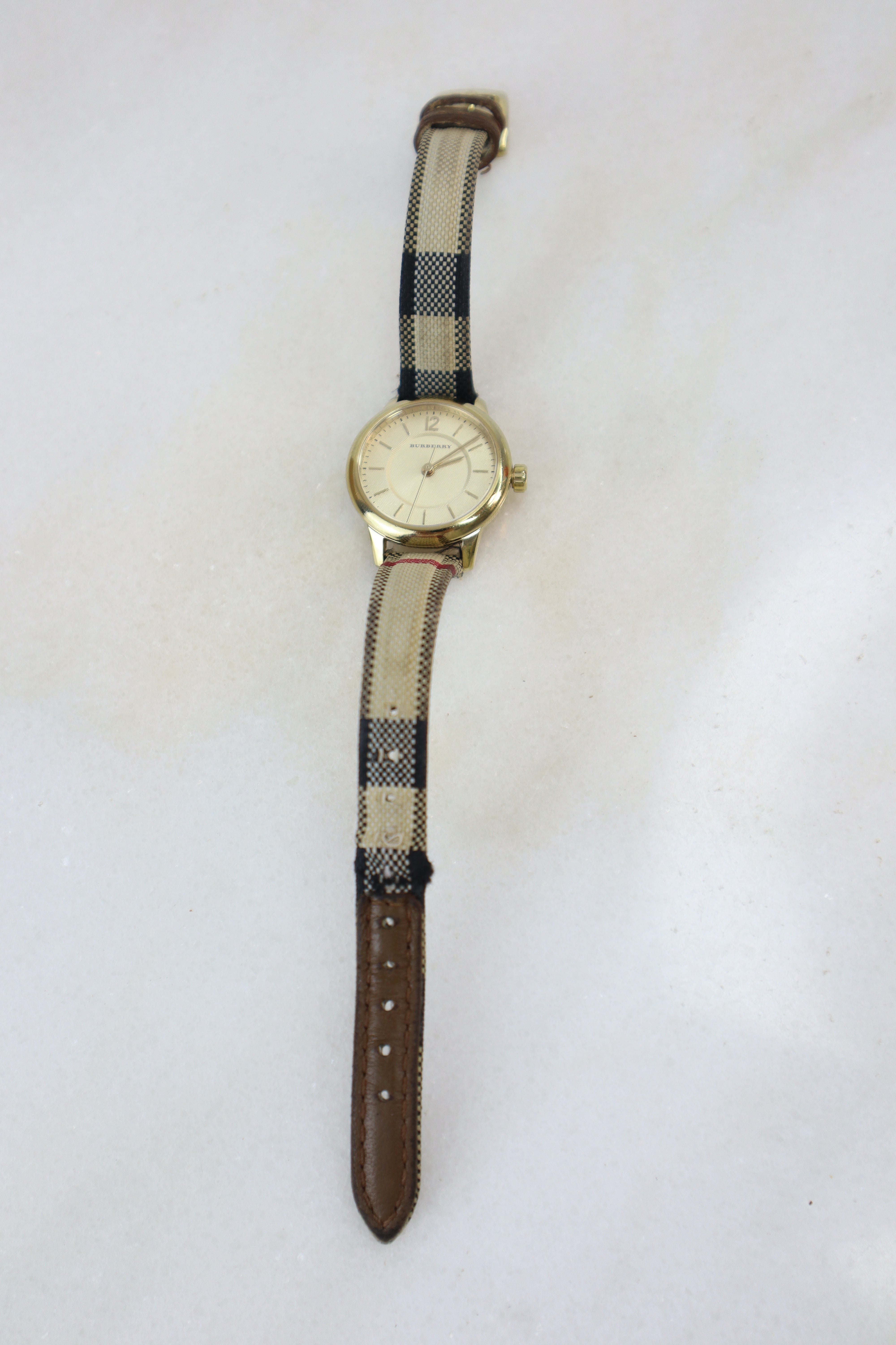 Burberry Brown House Check Honey Dial 26mm Watch