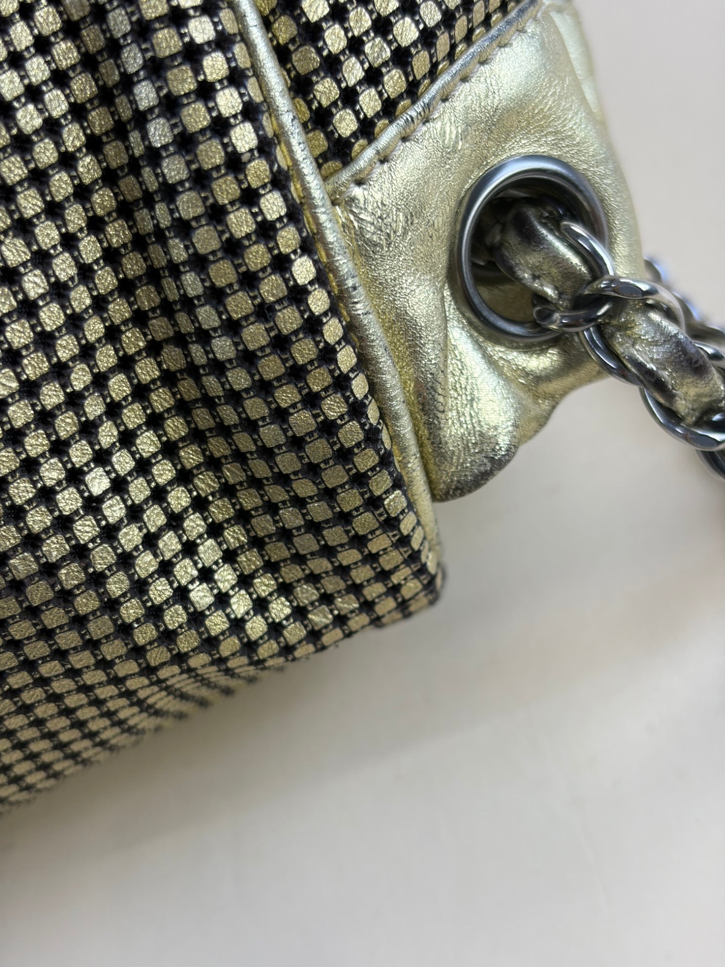 Chanel Metallic Gold Hollywood Accordion Flap Bag