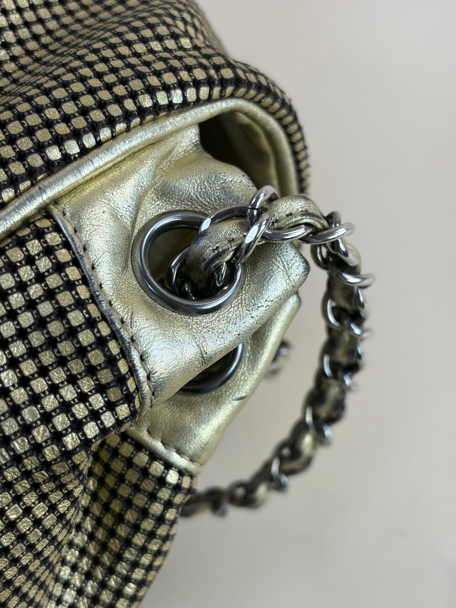 Chanel Metallic Gold Hollywood Accordion Flap Bag