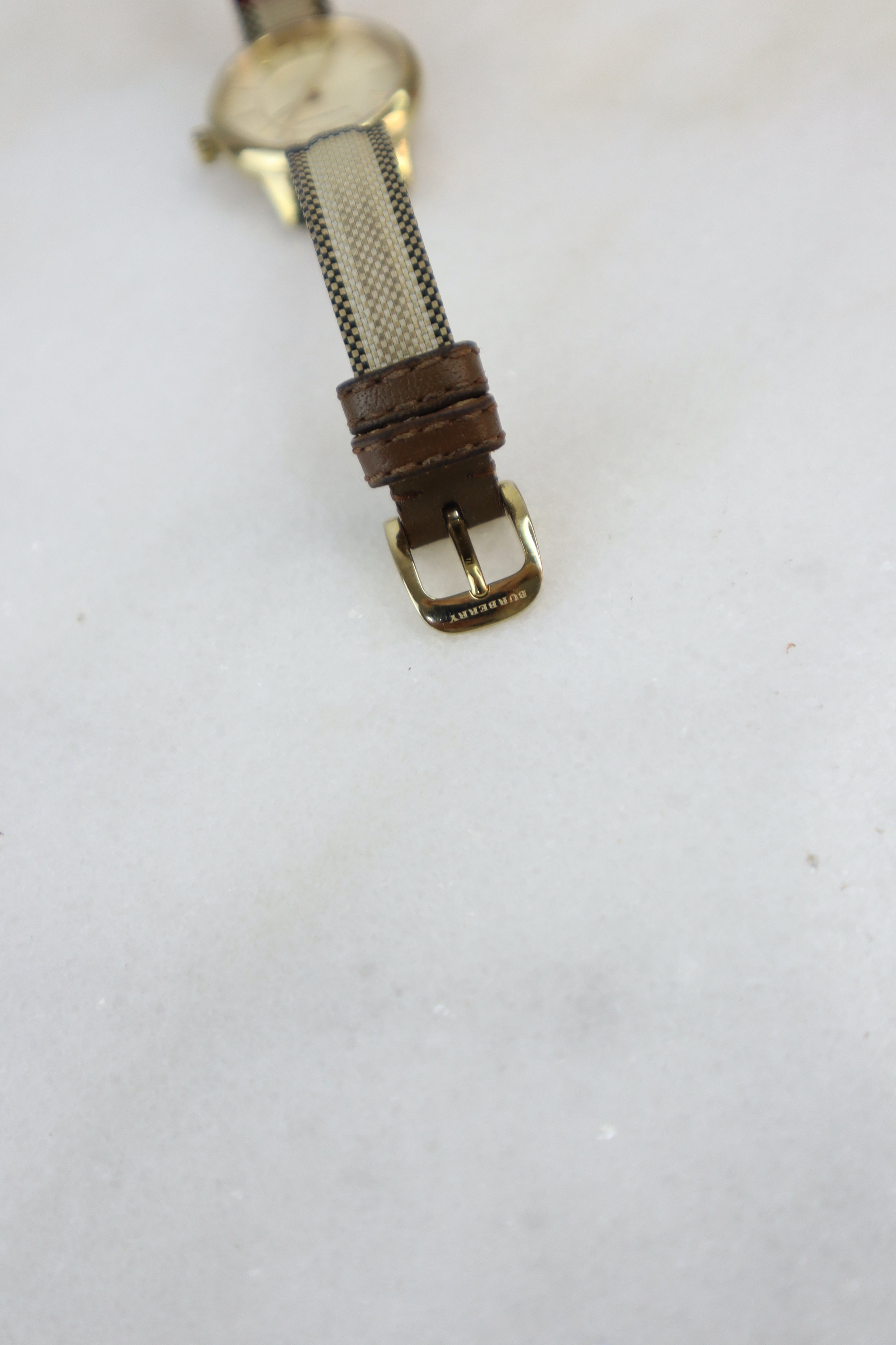 Burberry Brown House Check Honey Dial 26mm Watch