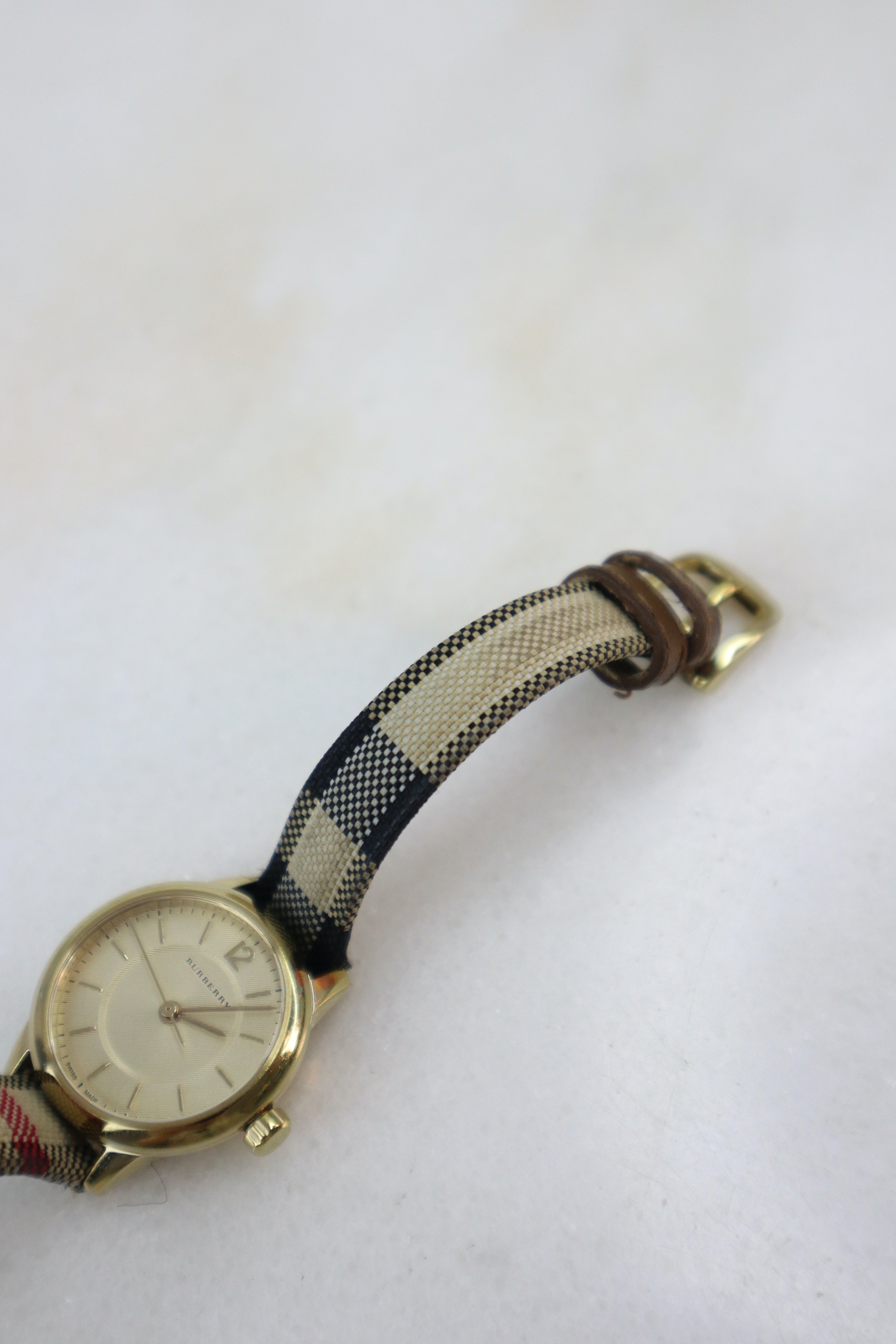 Burberry Brown House Check Honey Dial 26mm Watch