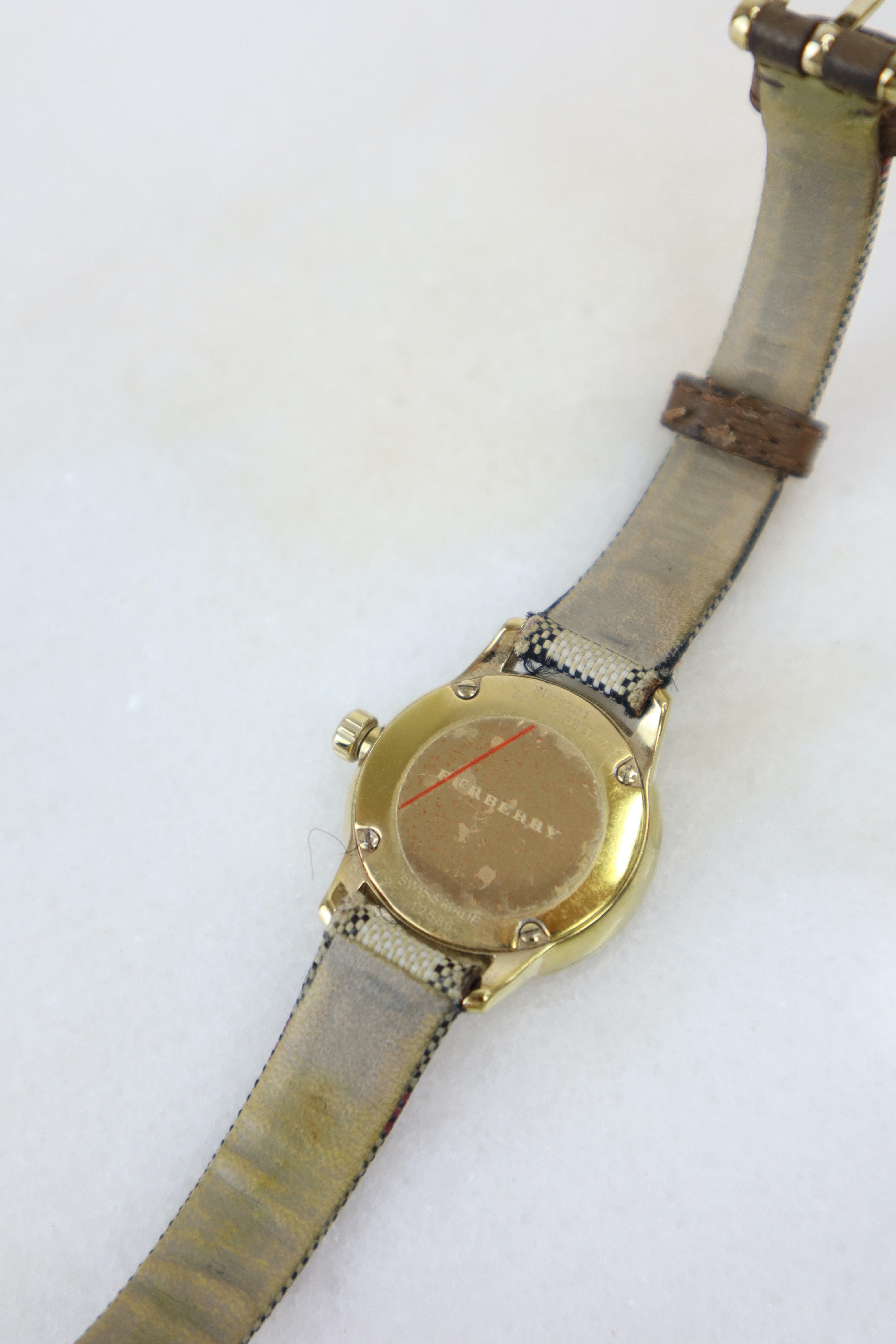 Burberry Brown House Check Honey Dial 26mm Watch