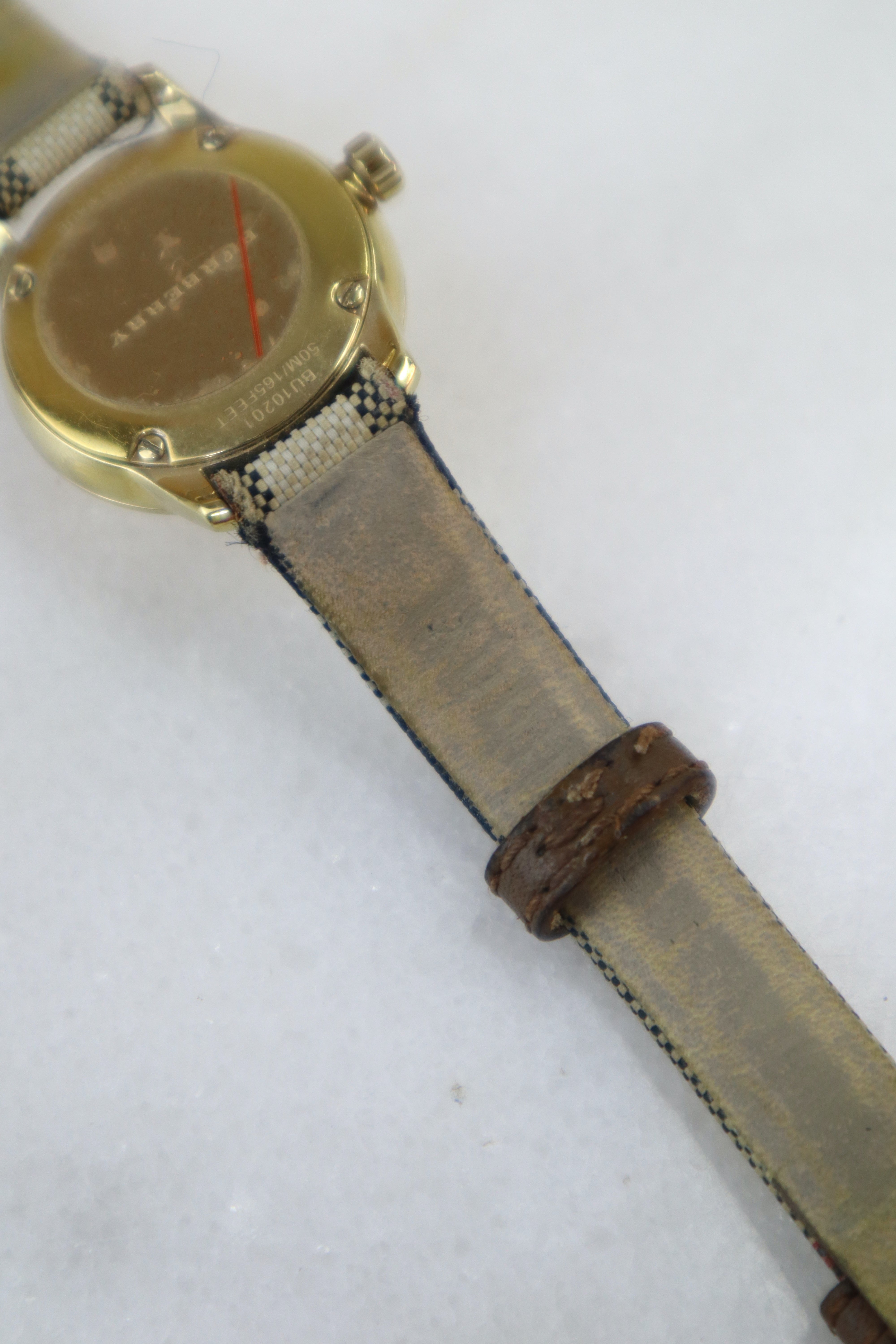 Burberry Brown House Check Honey Dial 26mm Watch