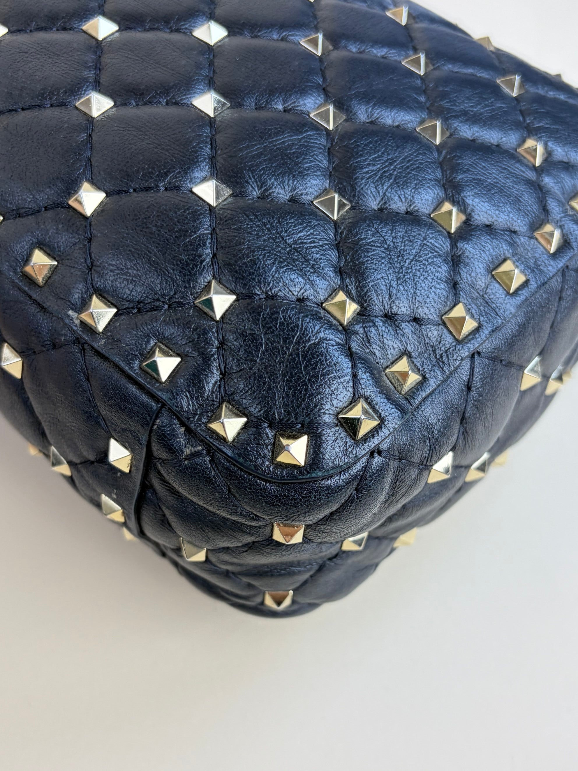 Valentino gravani black Nappa leather medium rock stud spike