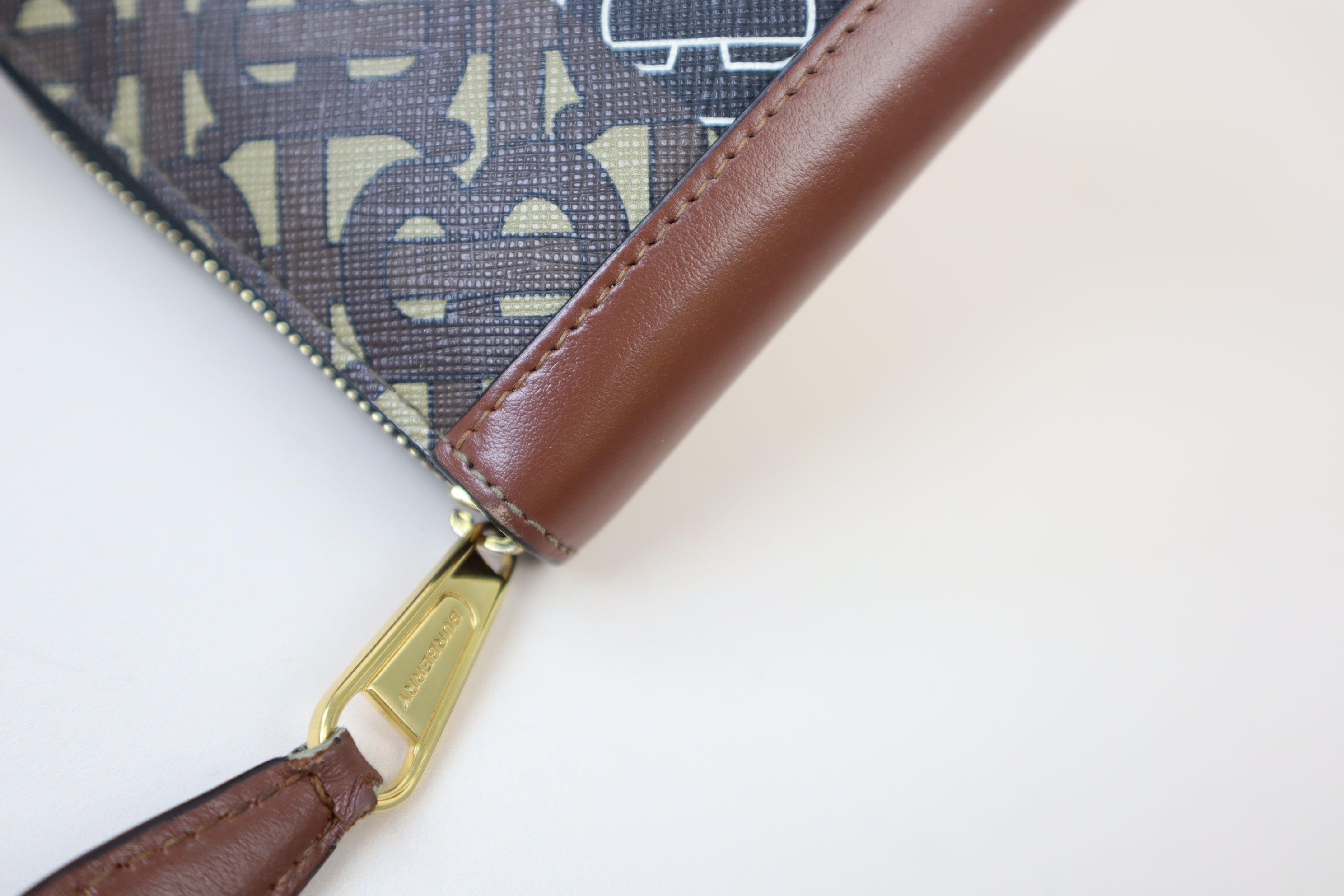 Burberry Brown Multiple Color Zip Long Wallet