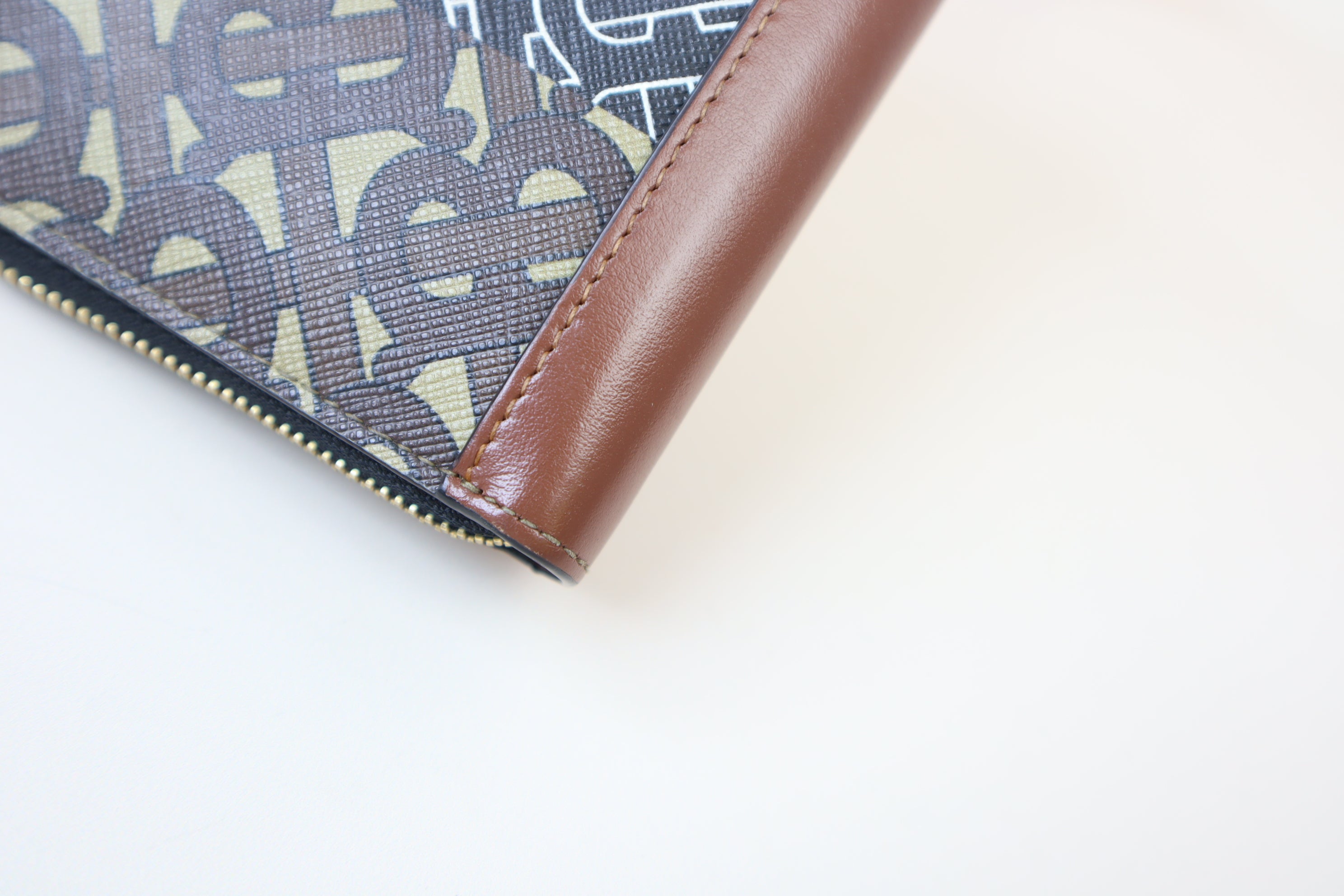 Burberry Brown Multiple Color Zip Long Wallet