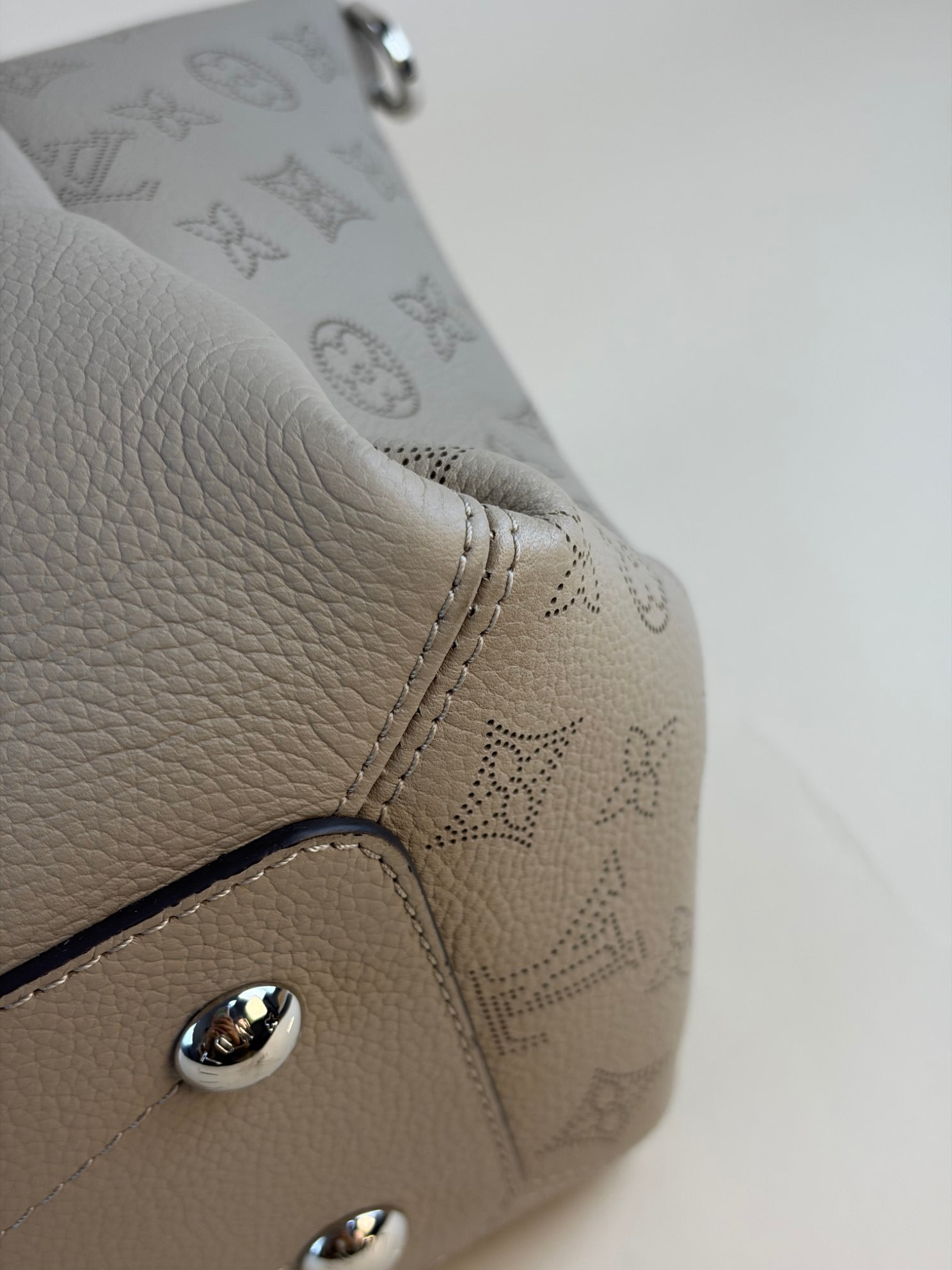 Louis Vuitton Grey Galet Mahina Haumea Shoulder Bag with Strap