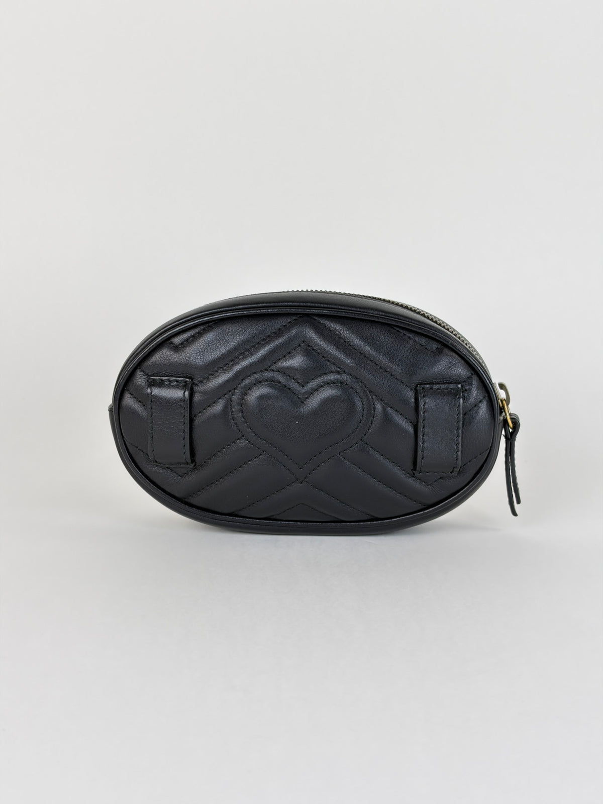 Gucci black calfskin GG Marmont Belt Bag