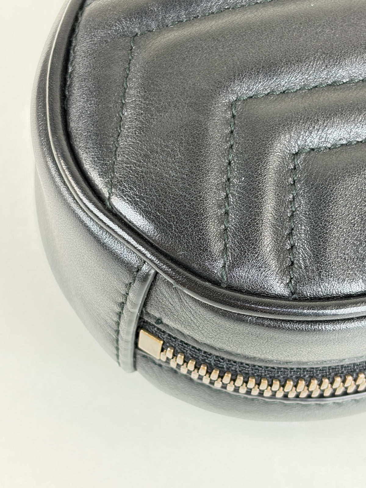 Gucci black calfskin GG Marmont Belt Bag