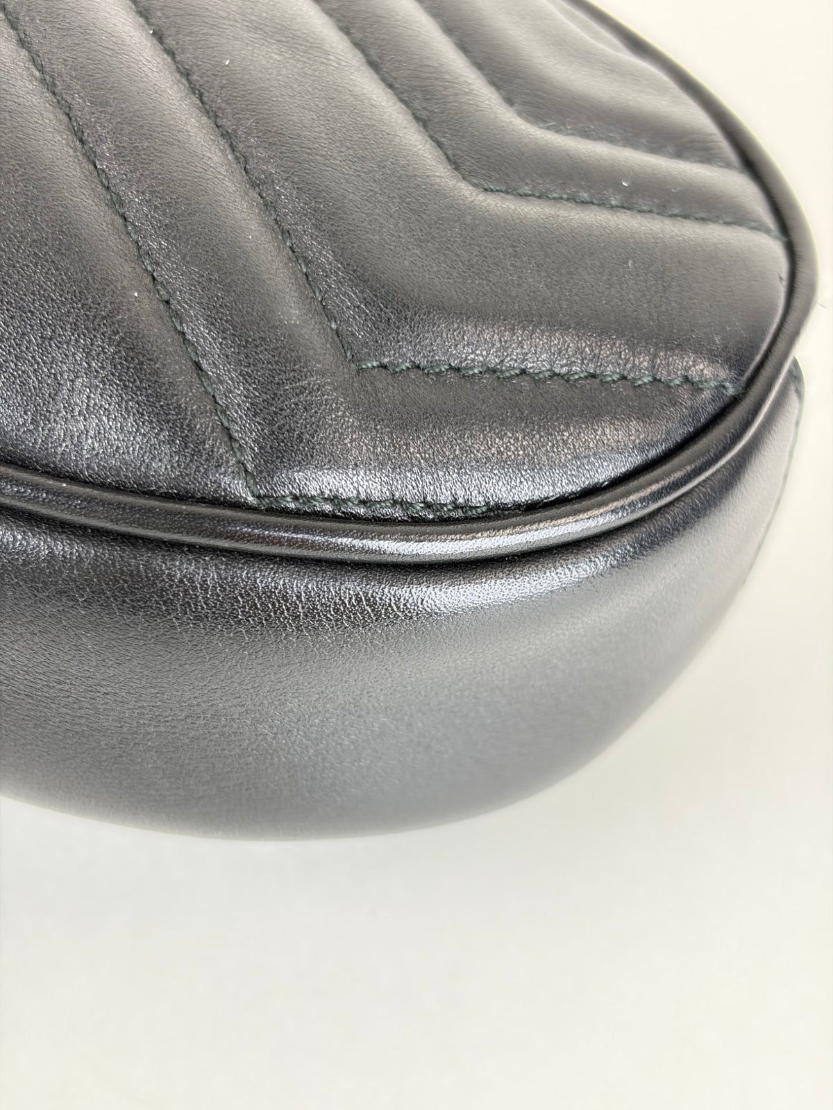 Gucci black calfskin GG Marmont Belt Bag