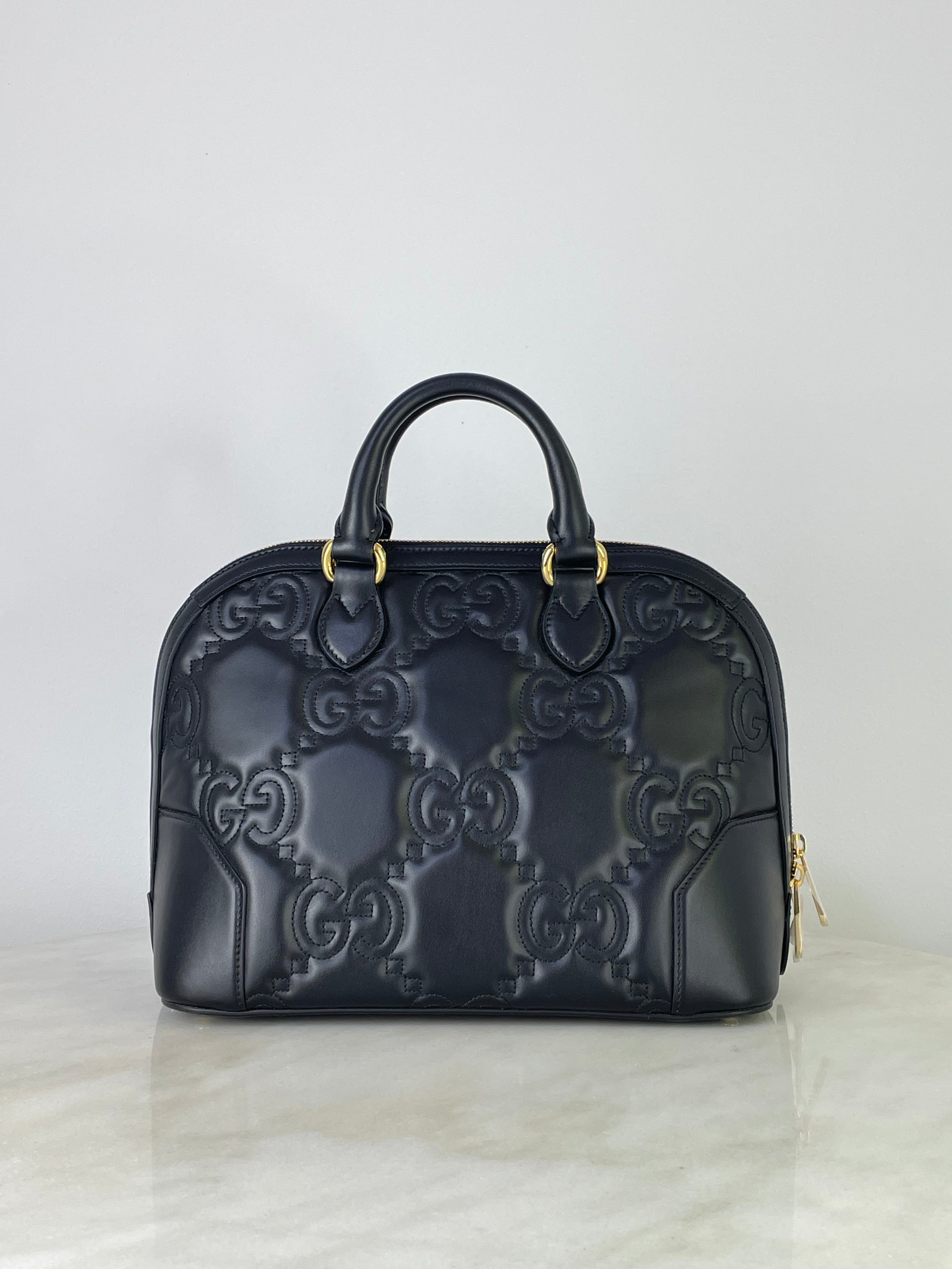 Gucci Black GG Matelasse Tote Bag