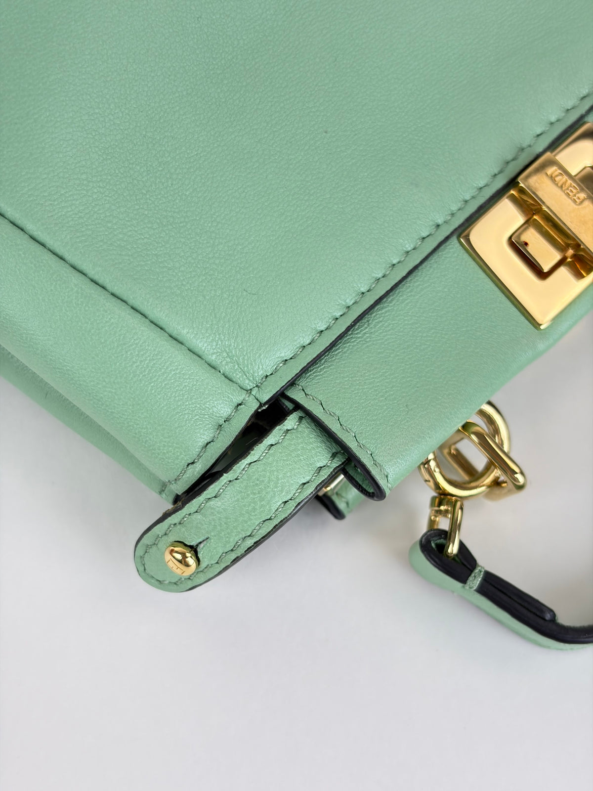 Fendi mint green Peekaboo microBag