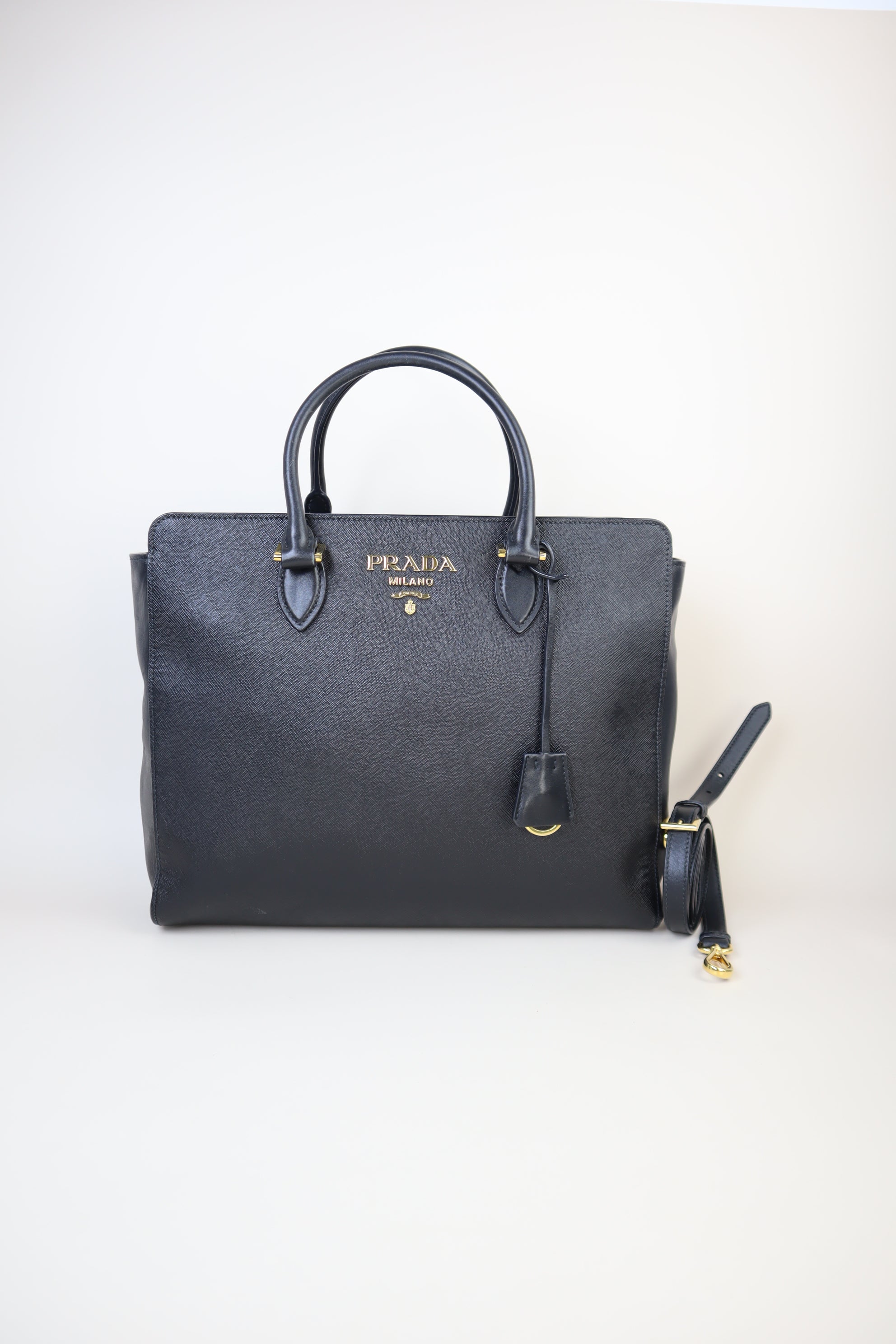 Prada Black Soft Bag with Strap