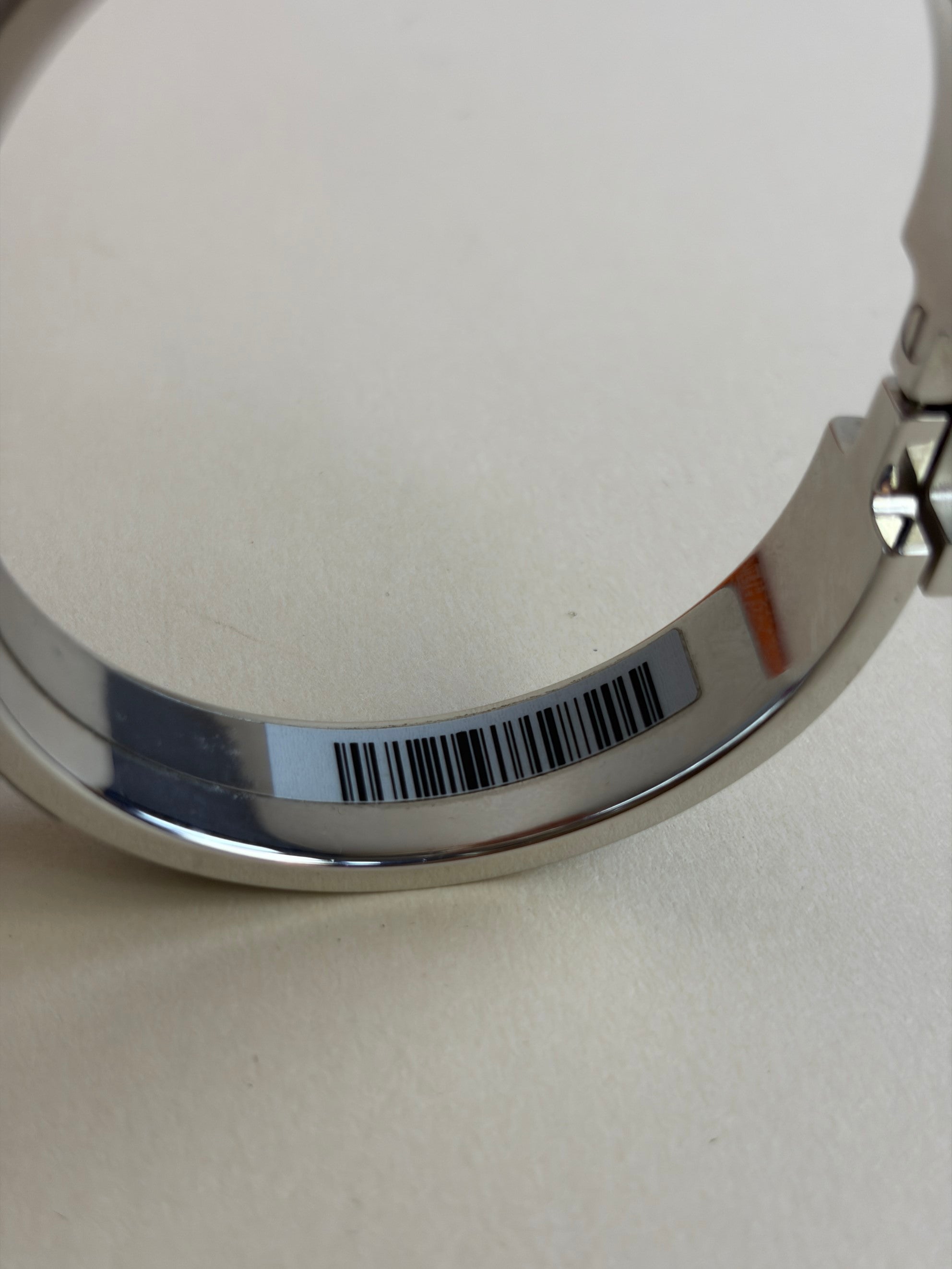 Hermes Matt clic HH gris etain palladium plated large bracelet