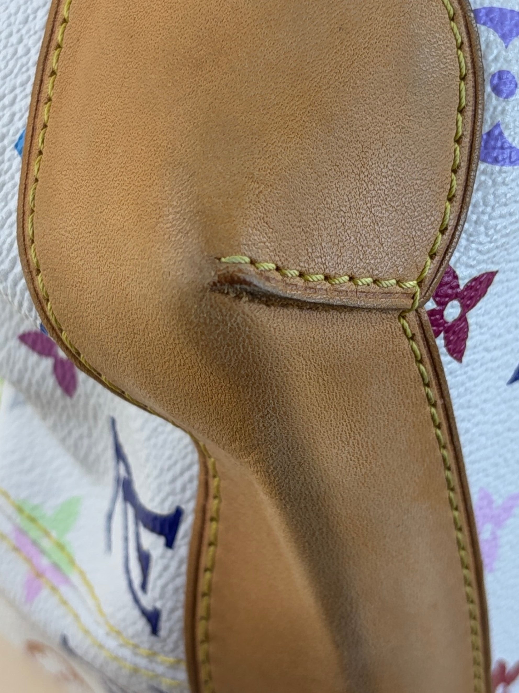 Louis Vuitton White Multicolor Monogram Ursula Shoulder Bag