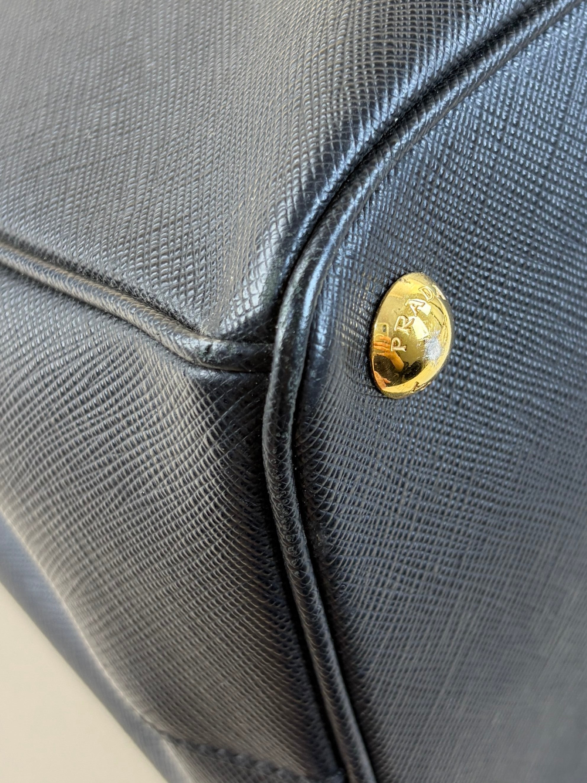 Prada Black Galleria Large Tote Bag
