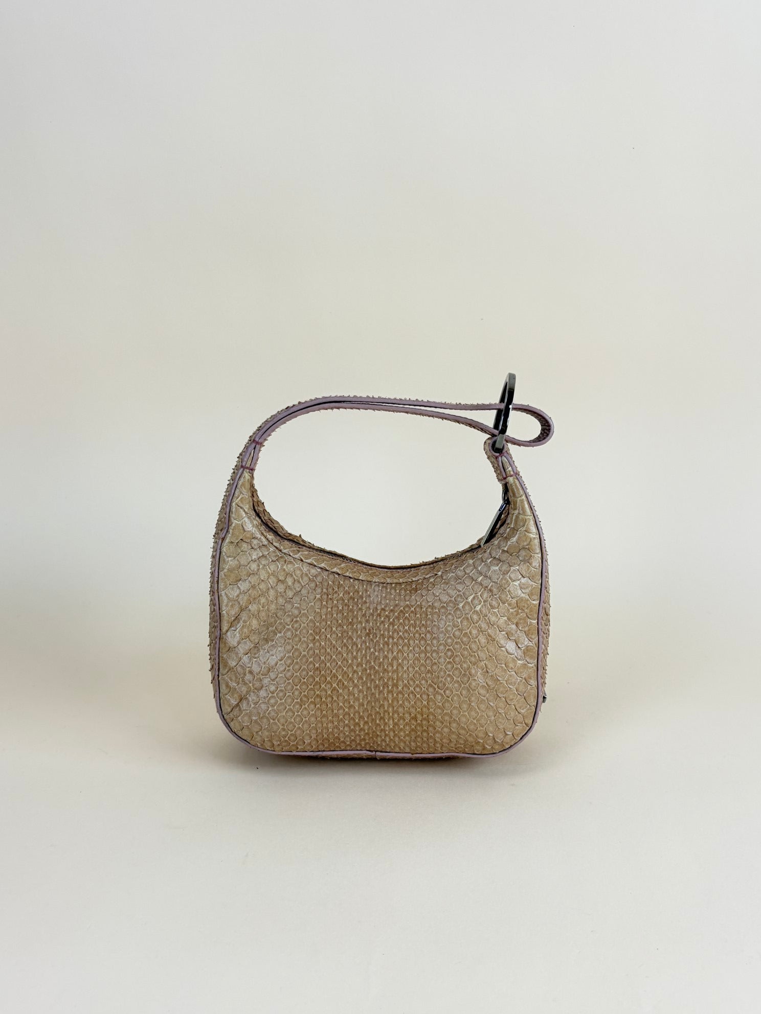 Gucci beige snake skin mini bag