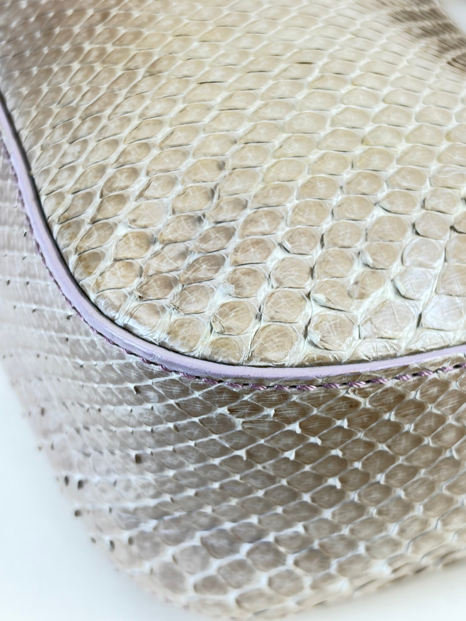 Gucci beige snake skin mini bag