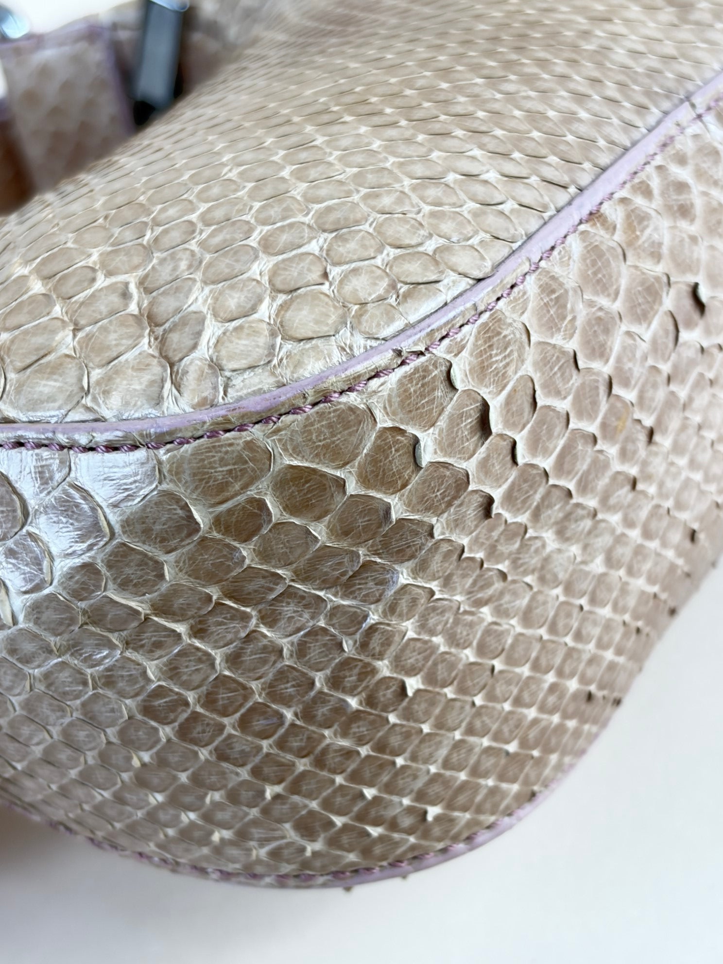 Gucci beige snake skin mini bag