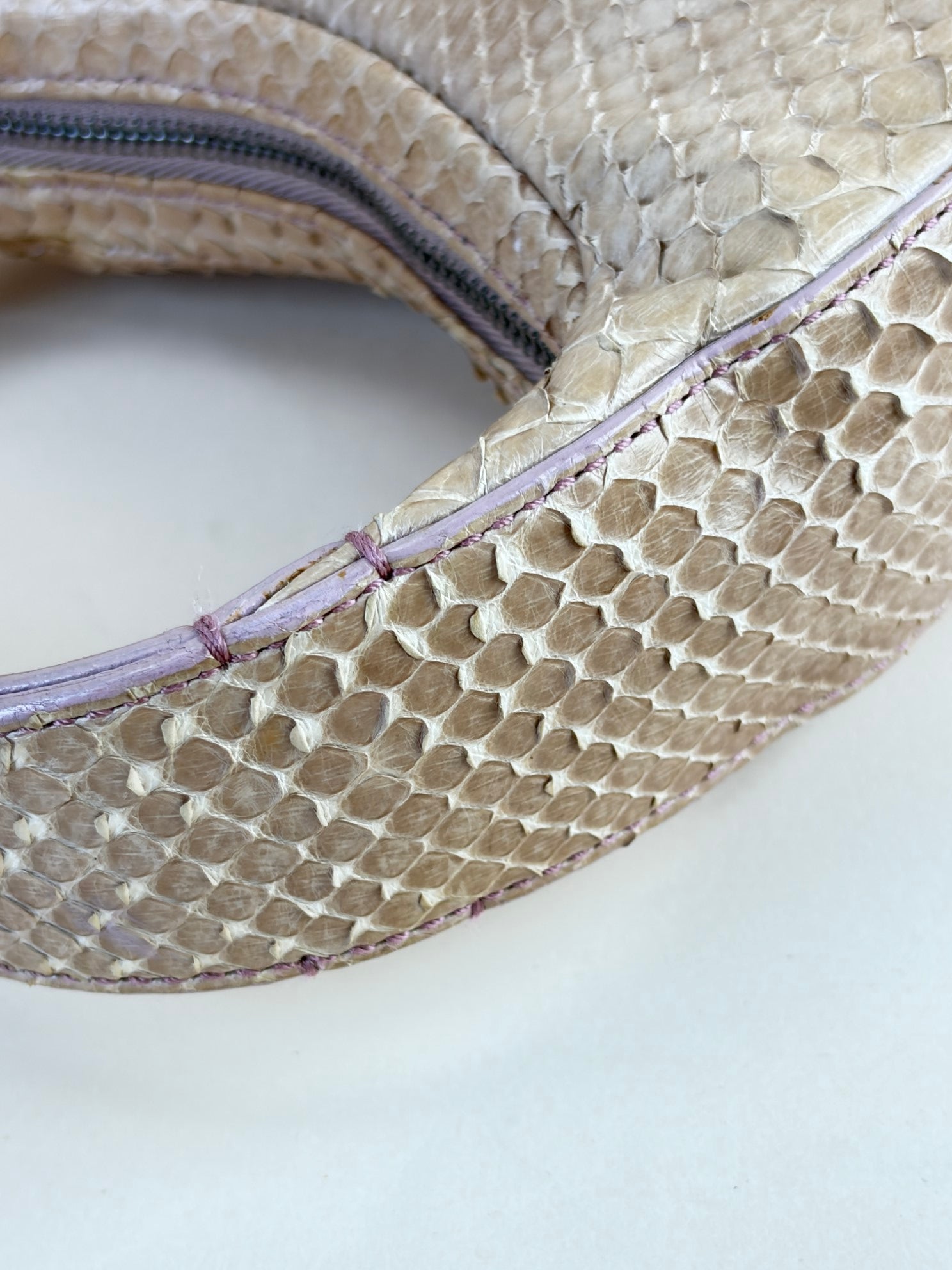 Gucci beige snake skin mini bag