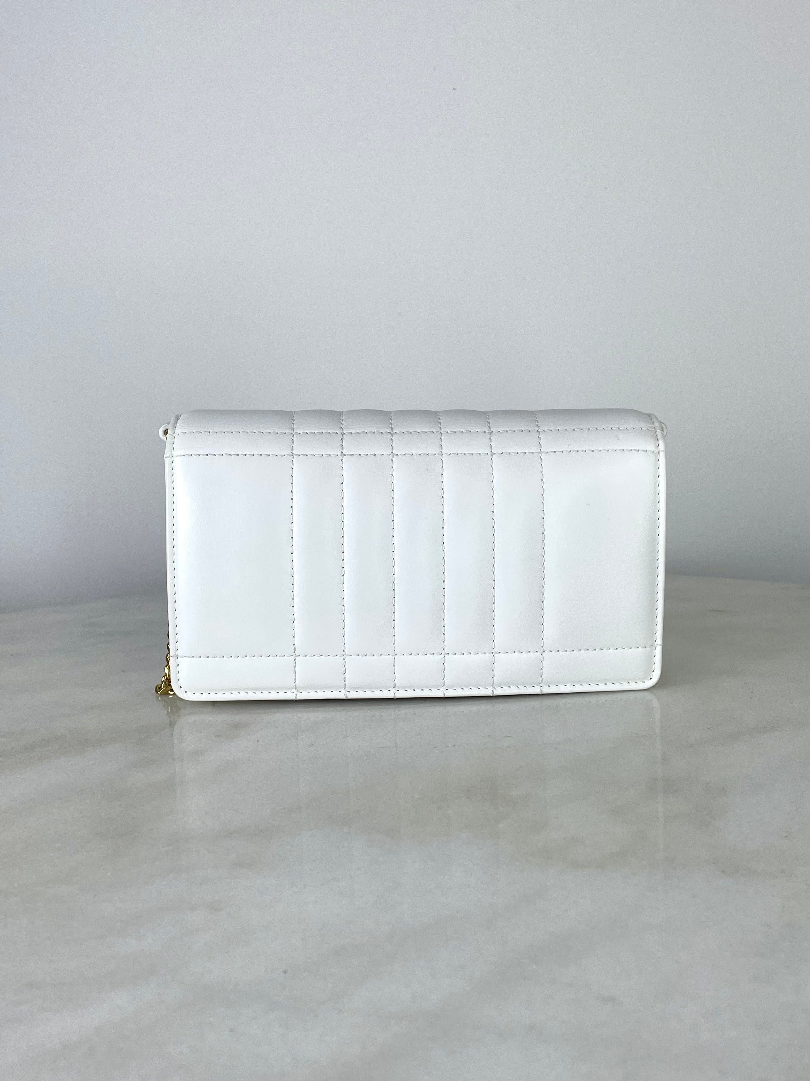 Burberry White Lola TB Crossbody Clutch Bag-Clutch Bag-Burberry-The Closet Egypt