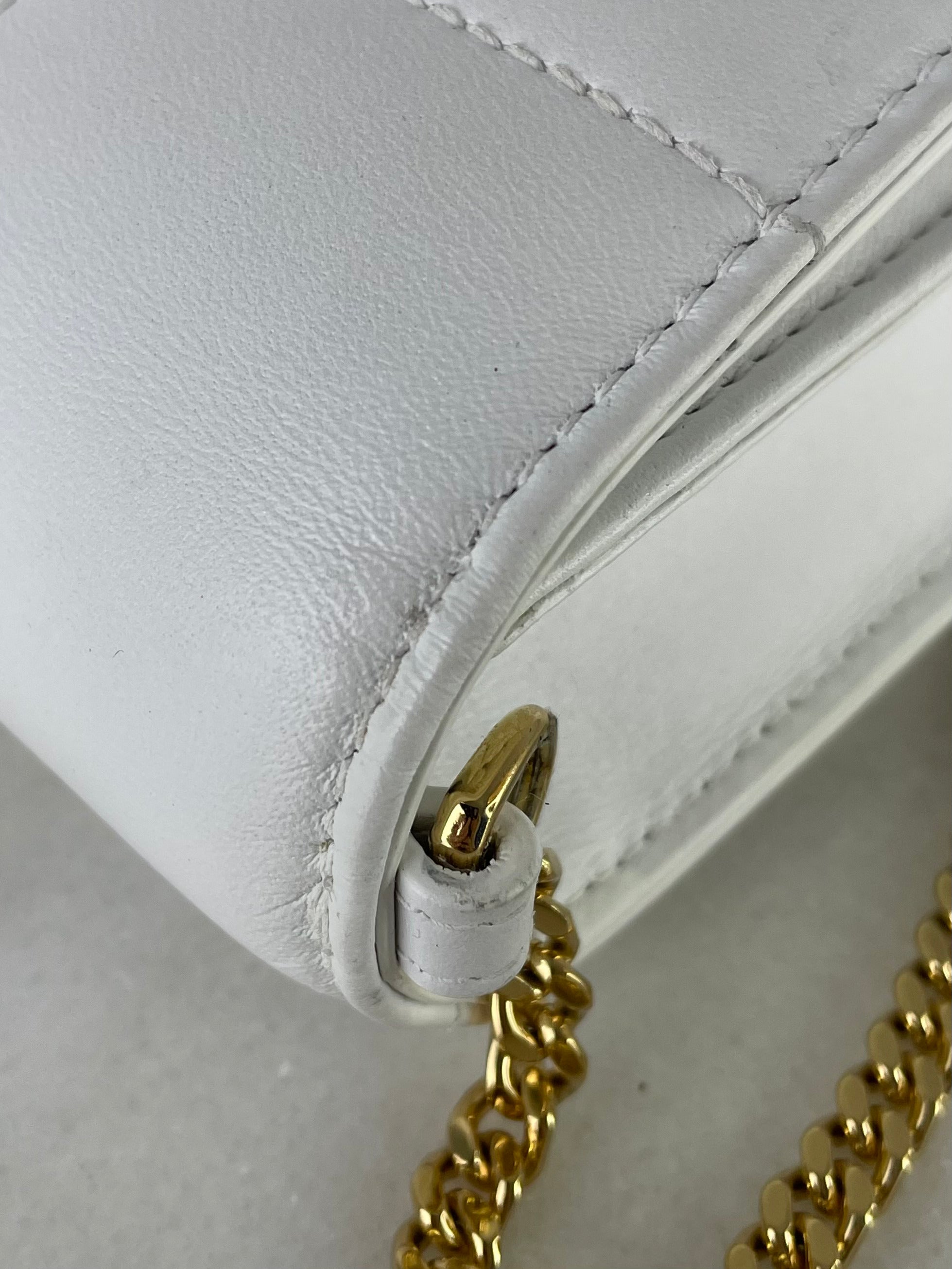 Burberry White Lola TB Crossbody Clutch Bag-Clutch Bag-Burberry-The Closet Egypt