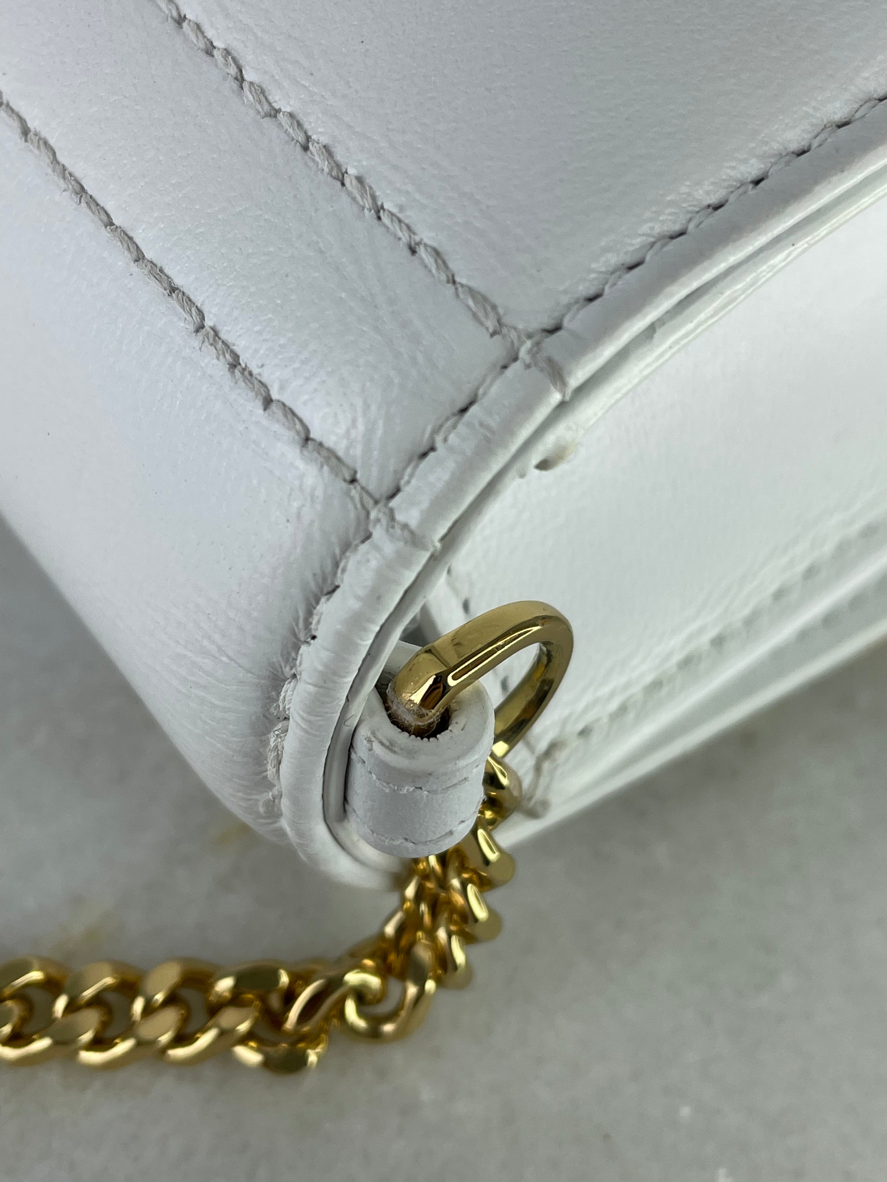 Burberry White Lola TB Crossbody Clutch Bag-Clutch Bag-Burberry-The Closet Egypt