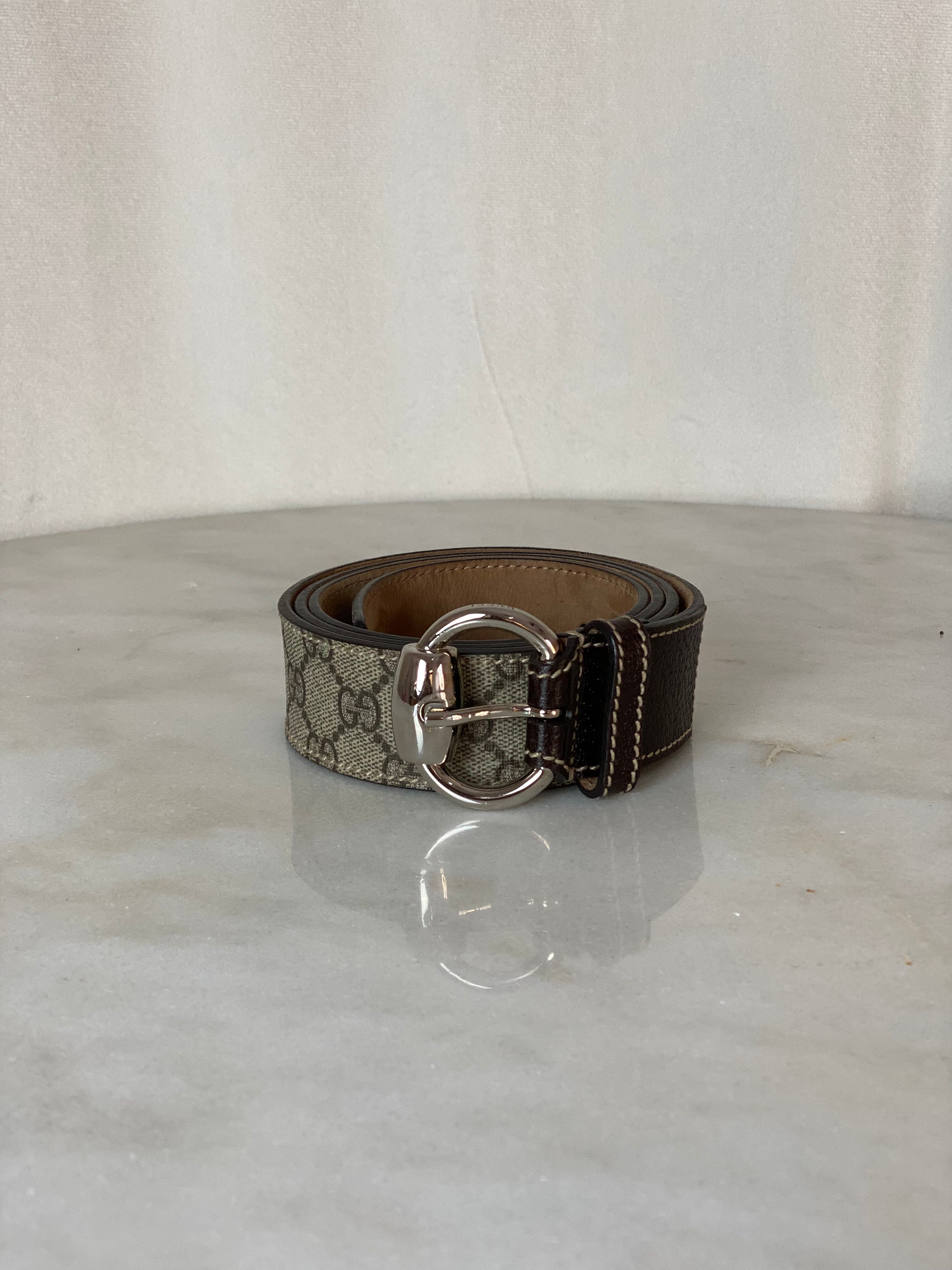 Gucci Bicolor GG Supreme Interlocking G Belt 42-Belt-Gucci-The Closet Egypt