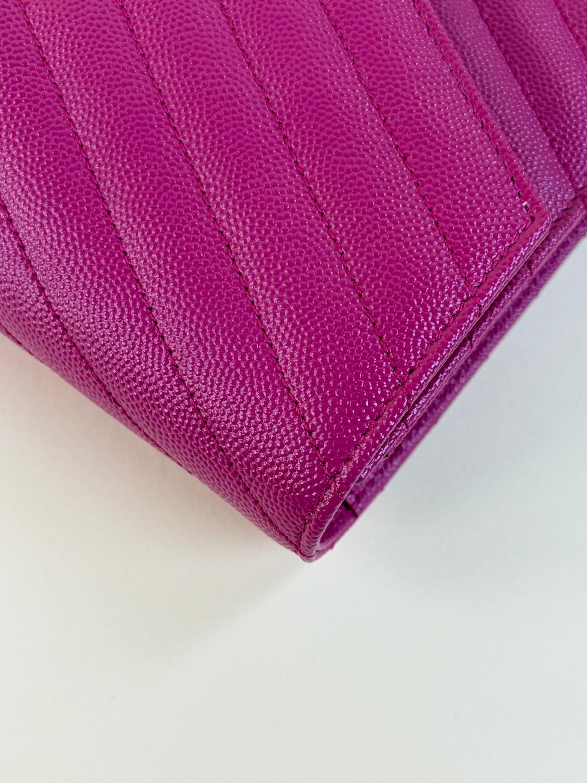 YSL Fuchsia Cassandre Matelasse Flap Pouch