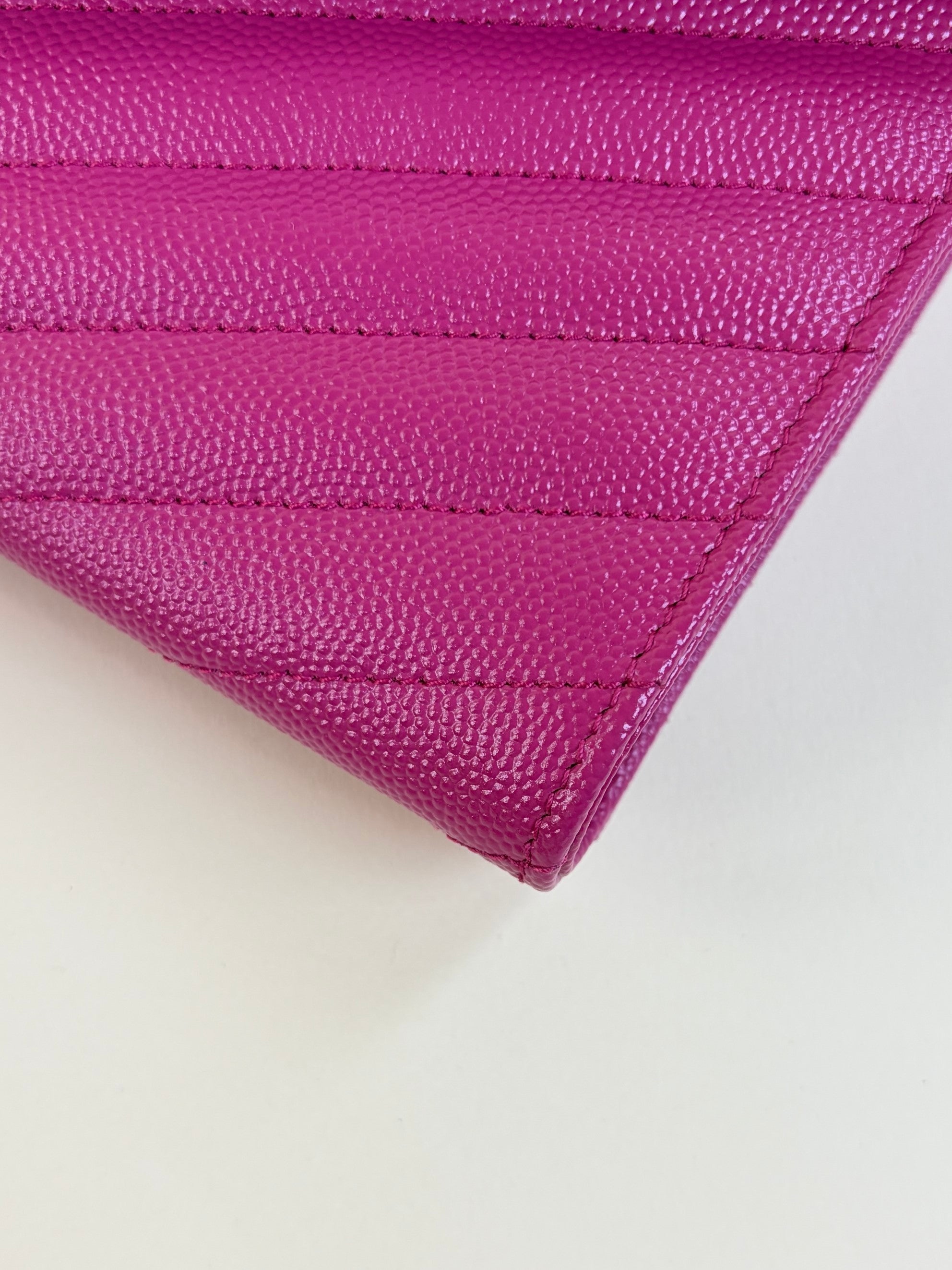 YSL Fuchsia Cassandre Matelasse Flap Pouch