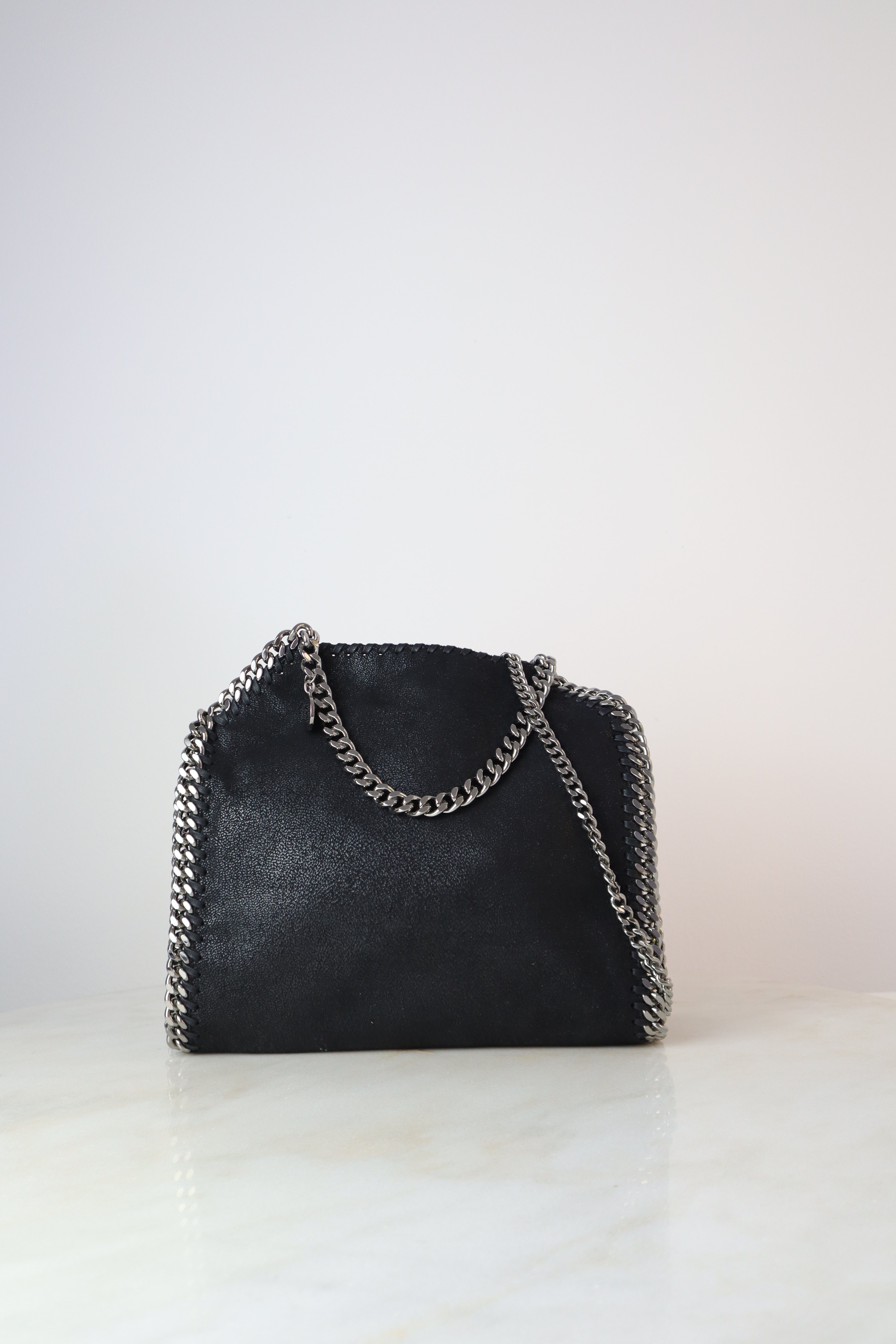 Stella Mccartney Black Falabella Mini Tote Bag